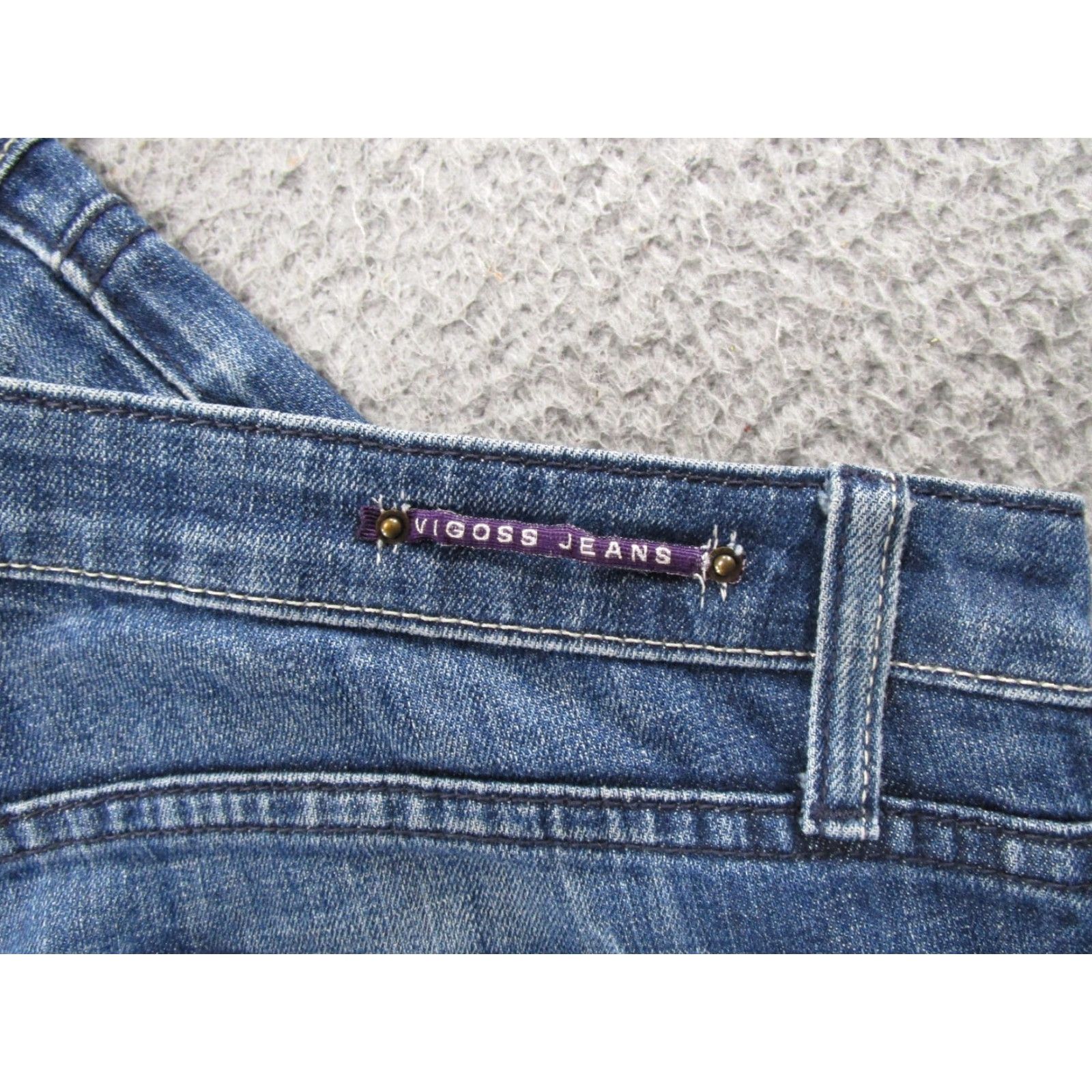 Vintage VTG Y2K VIGOSS Women's Blue Denim Boot Cut Jeans Tag Size 11 (34x31) Y2K Size 32" / US 10 / IT 46 - 5 Thumbnail