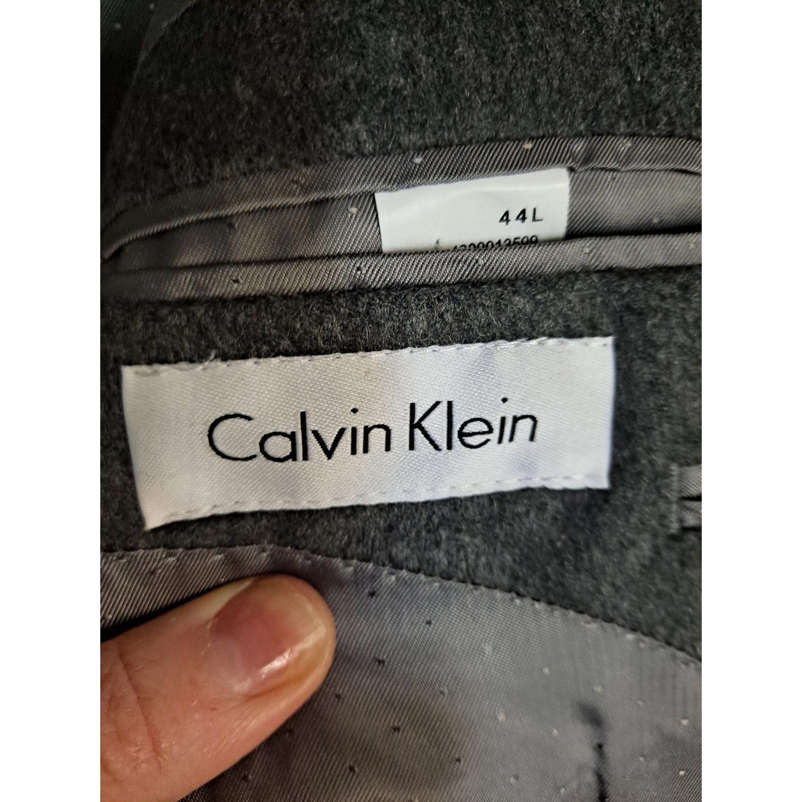 Calvin Klein Calvin Klein 100% Cashmere Gray Blazer Size 44L Size 44R - 4 Thumbnail