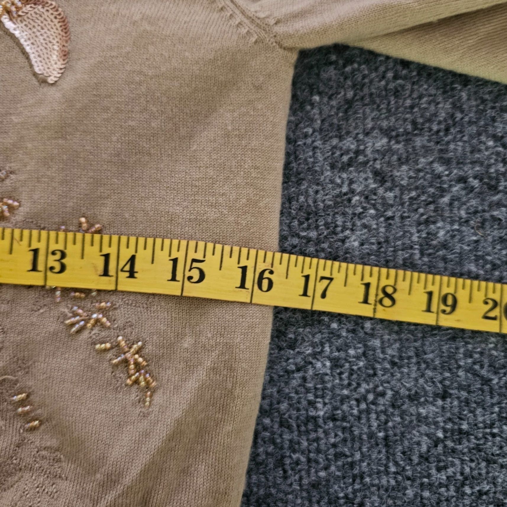 TWINSET TWINSET Cardigan Women Small Beige Wool Beaded Sequins Italy Size S / US 4 / IT 40 - 7 Thumbnail