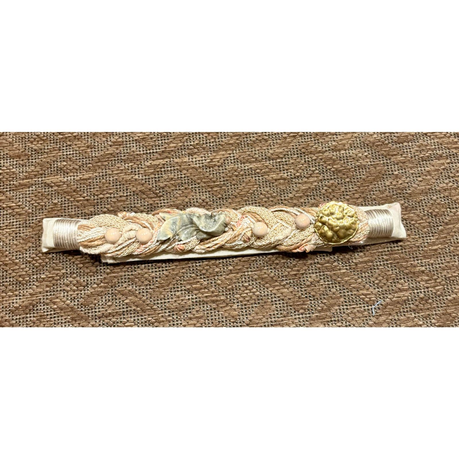 Vintage Vintage Carolyn Tanner Designs Braided Belt Cream Textured Size ONE SIZE - 9 Thumbnail