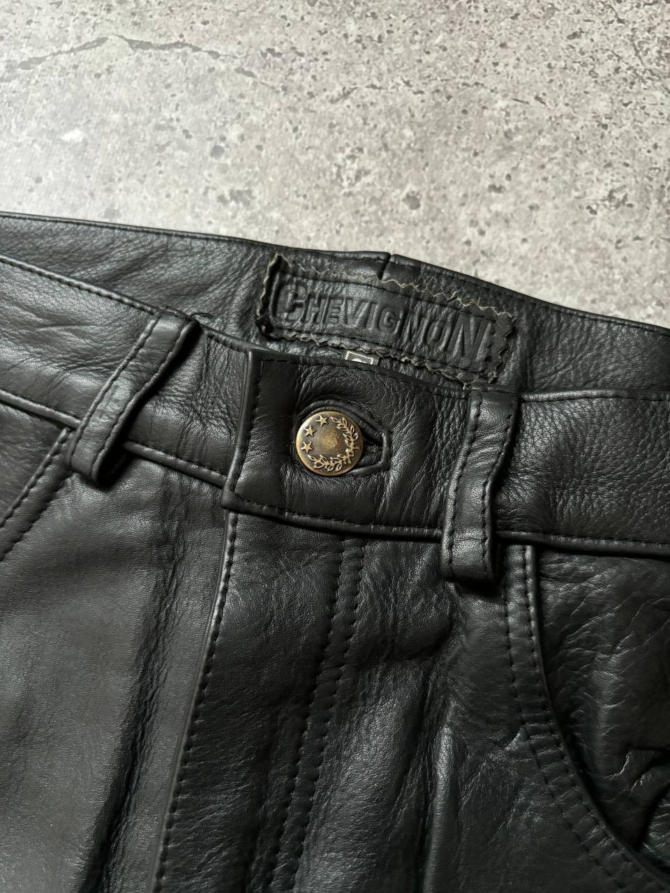 Chevignon × Genuine Leather × Vintage Very Rare Chegvinon Leather Pants Size US 28 / EU 44 - 6 Thumbnail
