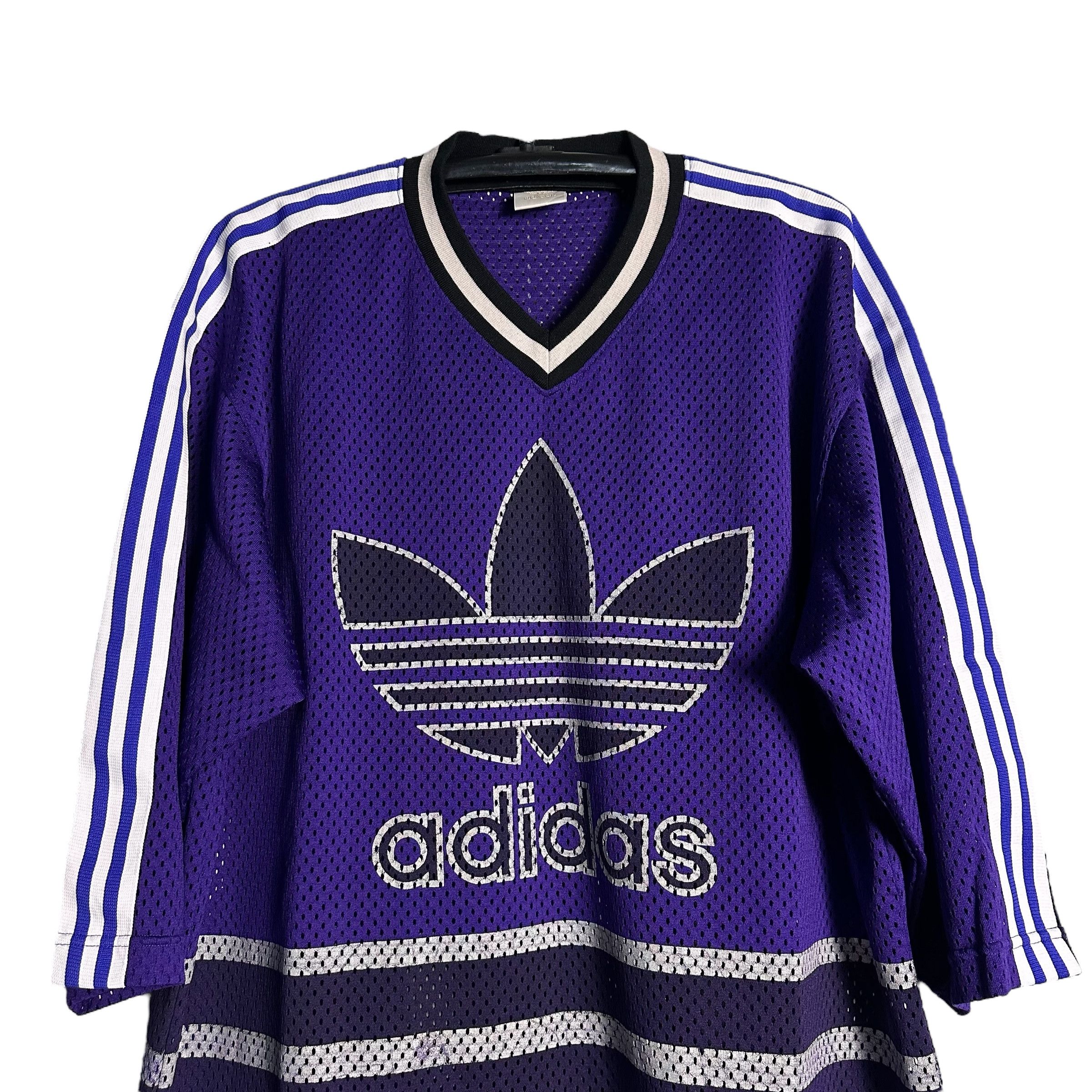 Adidas 🔥RARE🔥Vintage Adidas International Big Logo Hockey Jersey Size US L / EU 52-54 / 3 - 2 Thumbnail