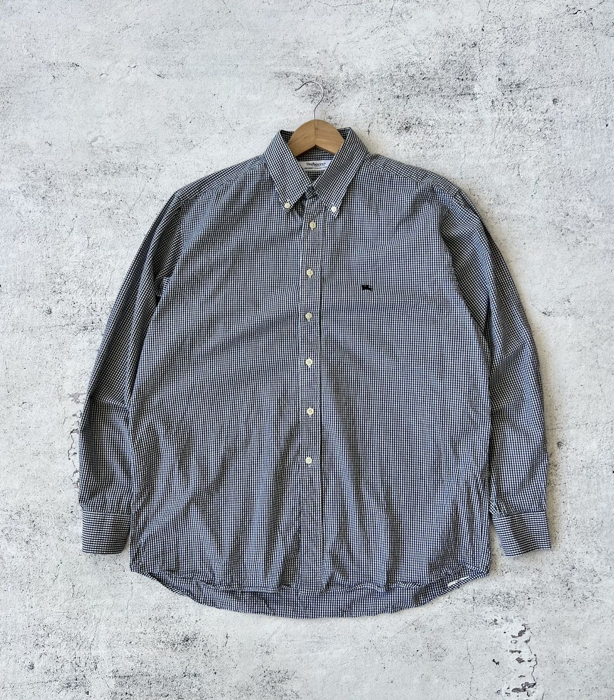 Burberry × Vintage 🩸RARE🩸Vintage Burberrys London 90s Checkered Shirts Size US L / EU 52-54 / 3 - 5 Thumbnail