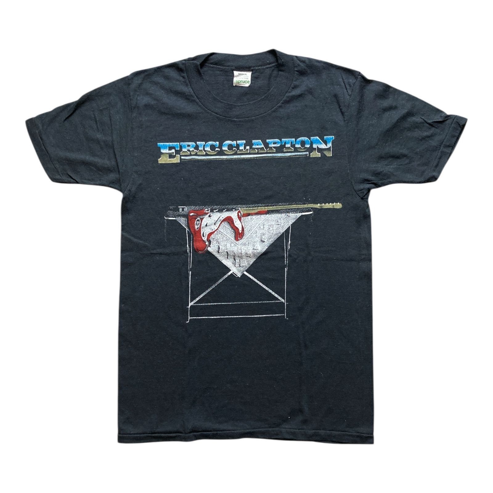 Spruce Vintage 1983 Eric Clapton U.K. European Tour T-Shirt Black M Size US S / EU 44-46 / 1 - 1 Thumbnail