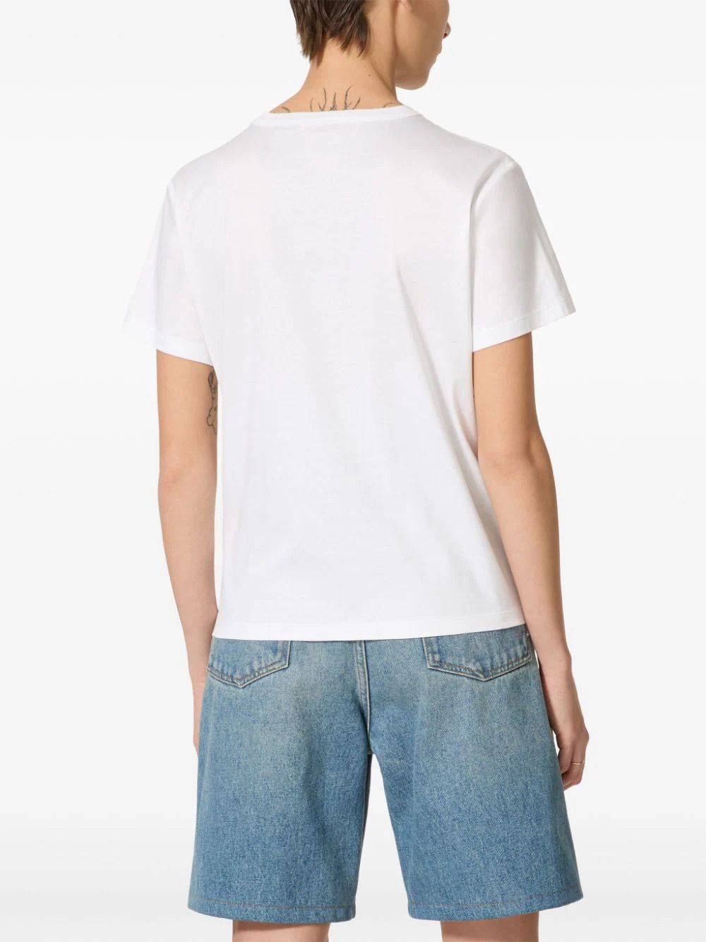 Valentino o1s22i1n0924 Con Stampa T-Shirt in White Size S / US 4 / IT 40 - 4 Thumbnail