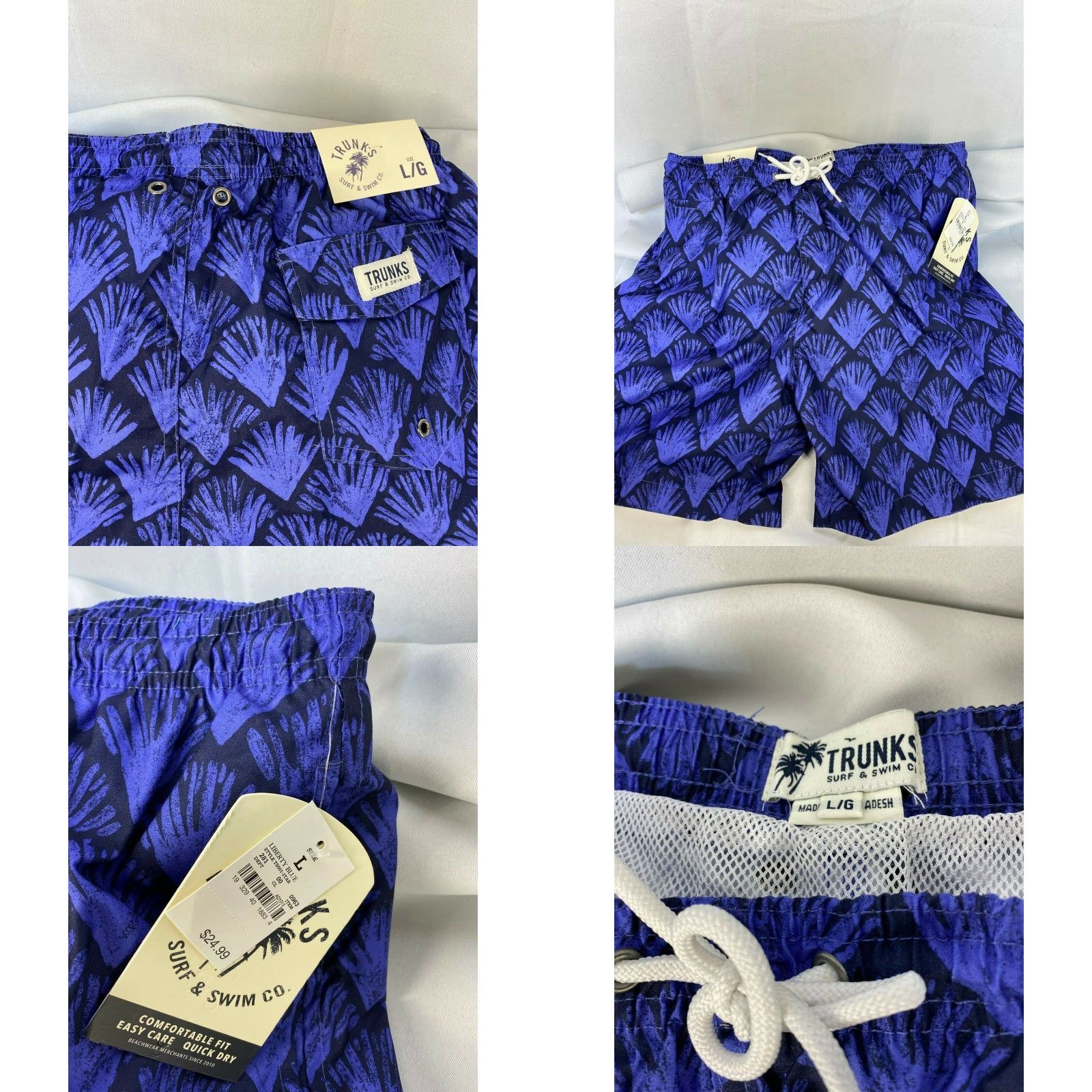 CO Surf & Swim Co Men's 6" San O Swim Trunks - PURPLE Large Short Trunks Mens SURF & SWIM CO, 6", Purple, Regular, Solid Pattern, 100% Polyester, Large Size US 33 - 8 Thumbnail