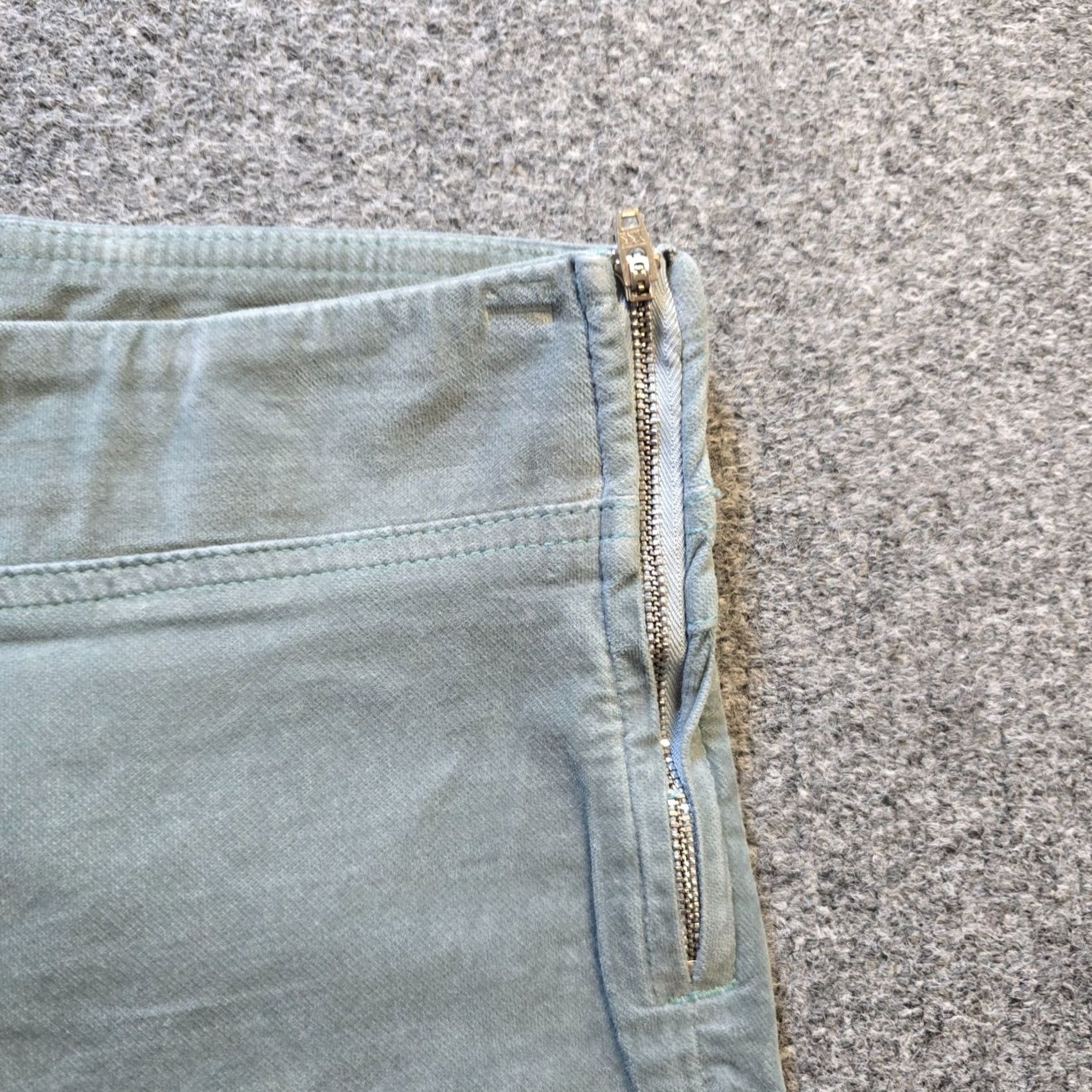Free People Free People Pants Womens Small Green Velour Side Zip Cropped Bootcut Casual Size 28" / US 6 / IT 42 - 3 Thumbnail