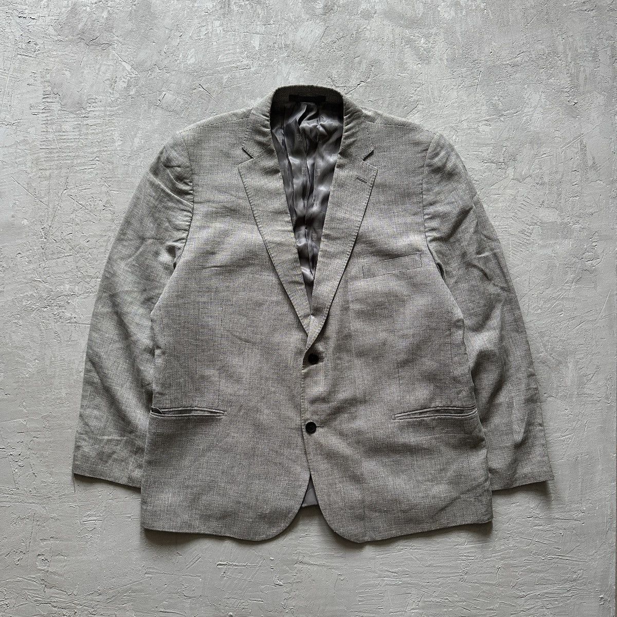 Givenchy Givenchy Grey Houndstooth Blazer Jacket Size US L / EU 52-54 / 3 - 3 Thumbnail