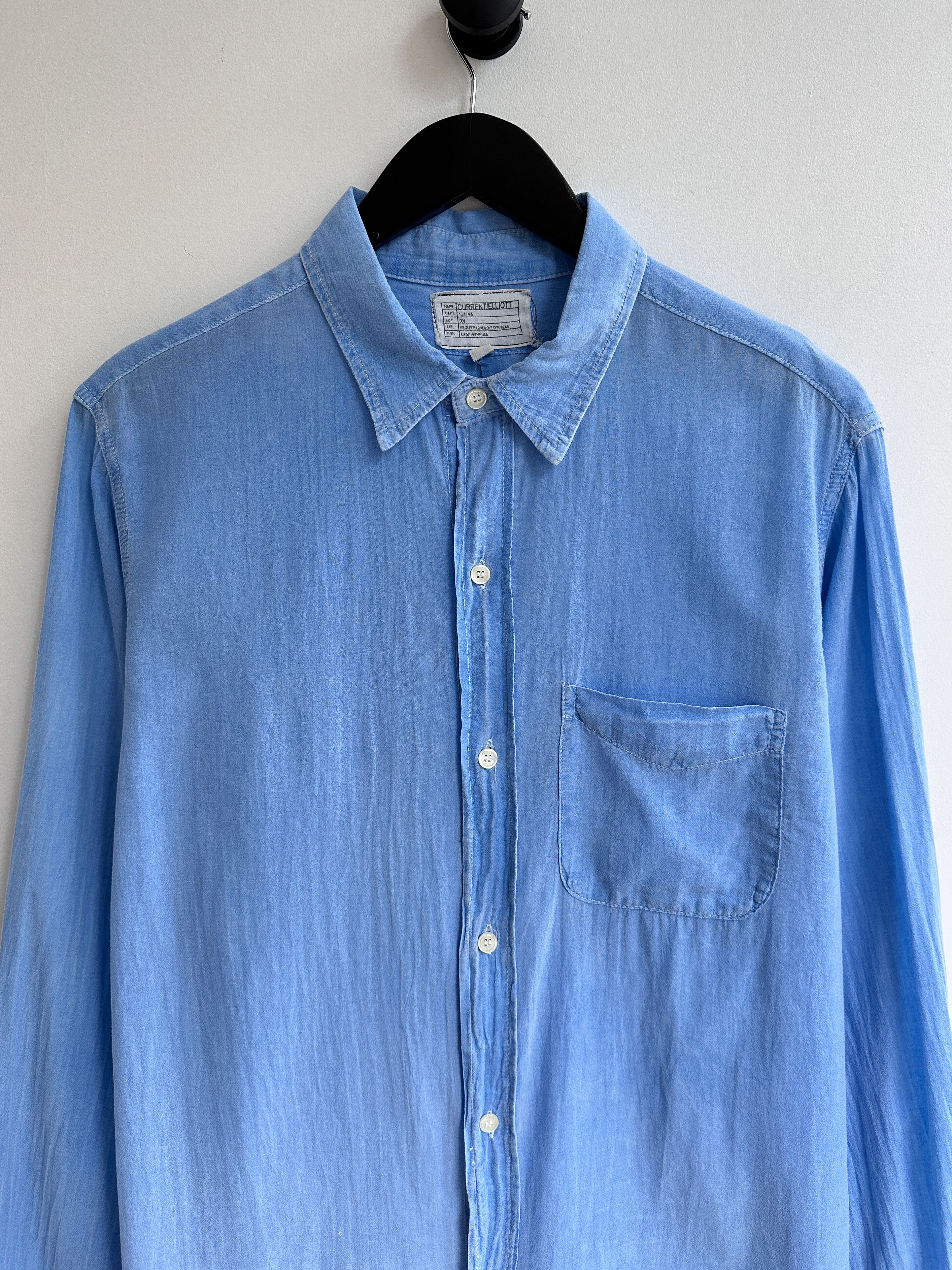 Current/Elliot Current Elliott Blue Shirt Size US L / EU 52-54 / 3 - 3 Thumbnail