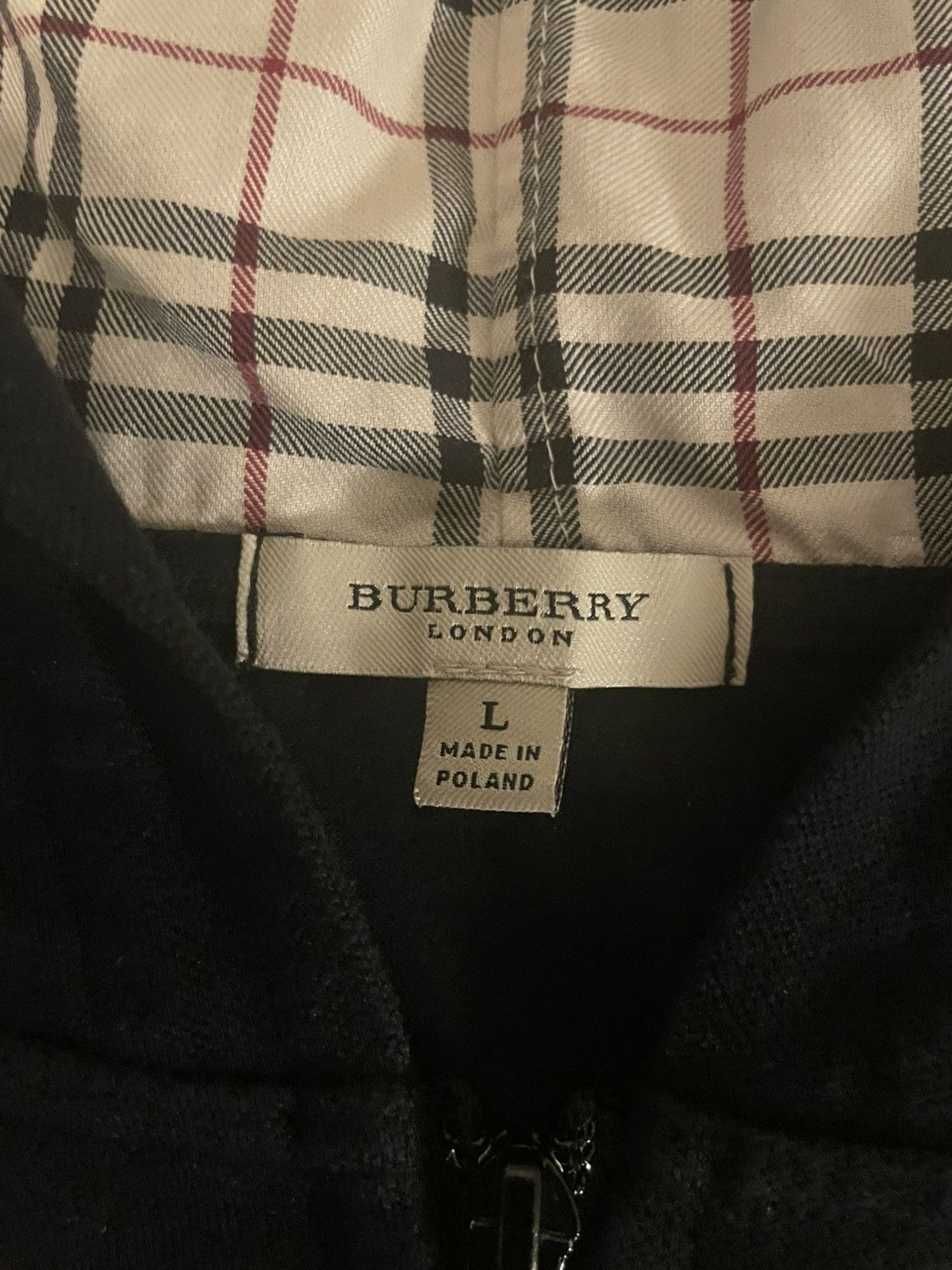 Burberry Y2K Burberry Black Zip Up Hoodie with Red Embroidered Logo Size XS / US 0-2 / IT 36-38 - 3 Thumbnail