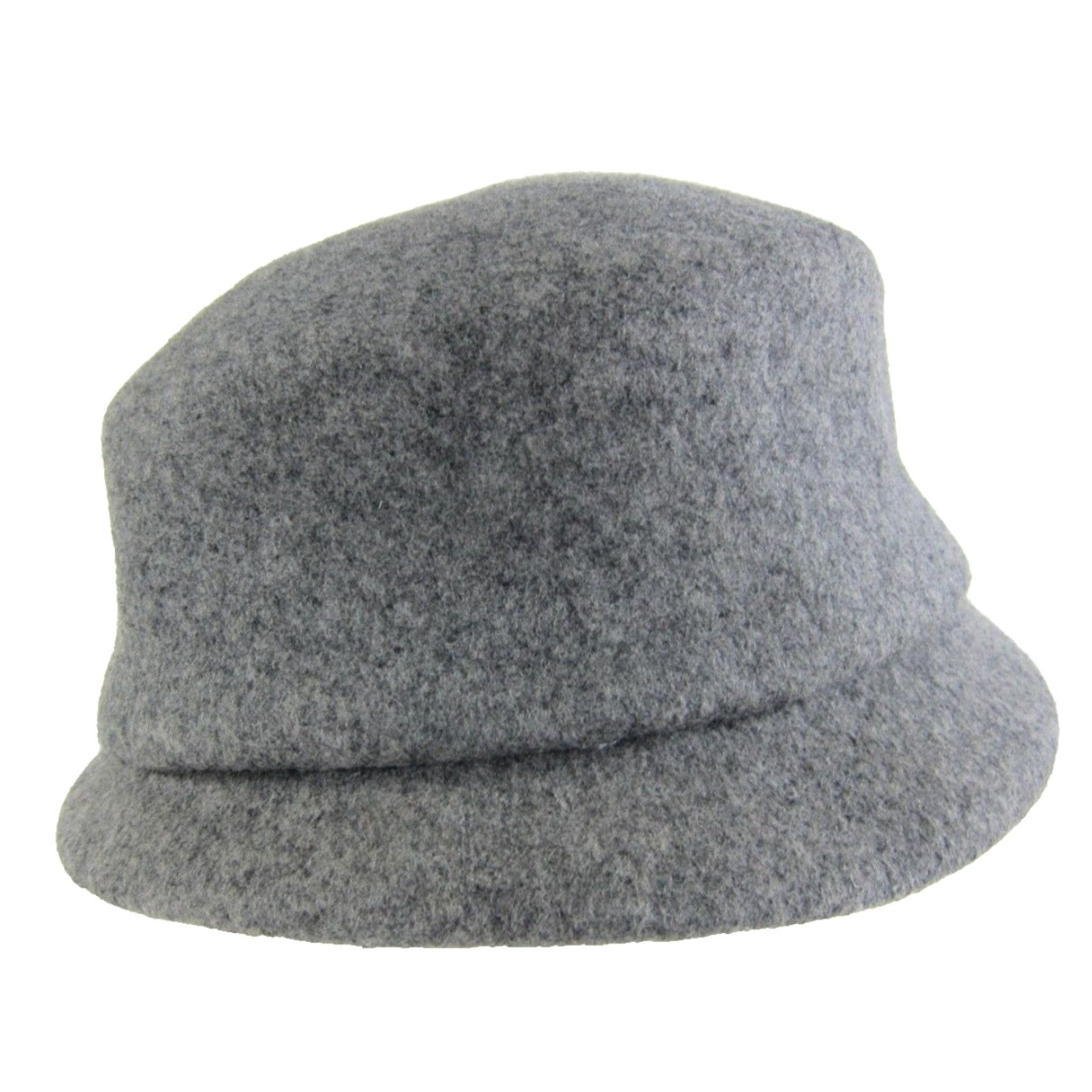 FELT Vintage M'Sieu Leon Wool Felt Grey Montreal Canada Cloche Hat Women Small Size ONE SIZE - 4 Thumbnail