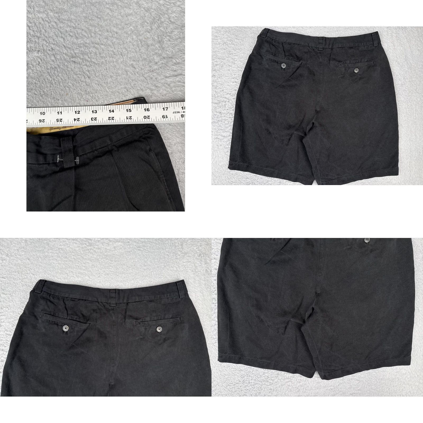 Tommy Bahama Tommy Bahama Shorts Mens 33x9 Chino Silk Black Pleated Casual Golf Resort Vacation 90s Mens Size US 33 - 9 Thumbnail