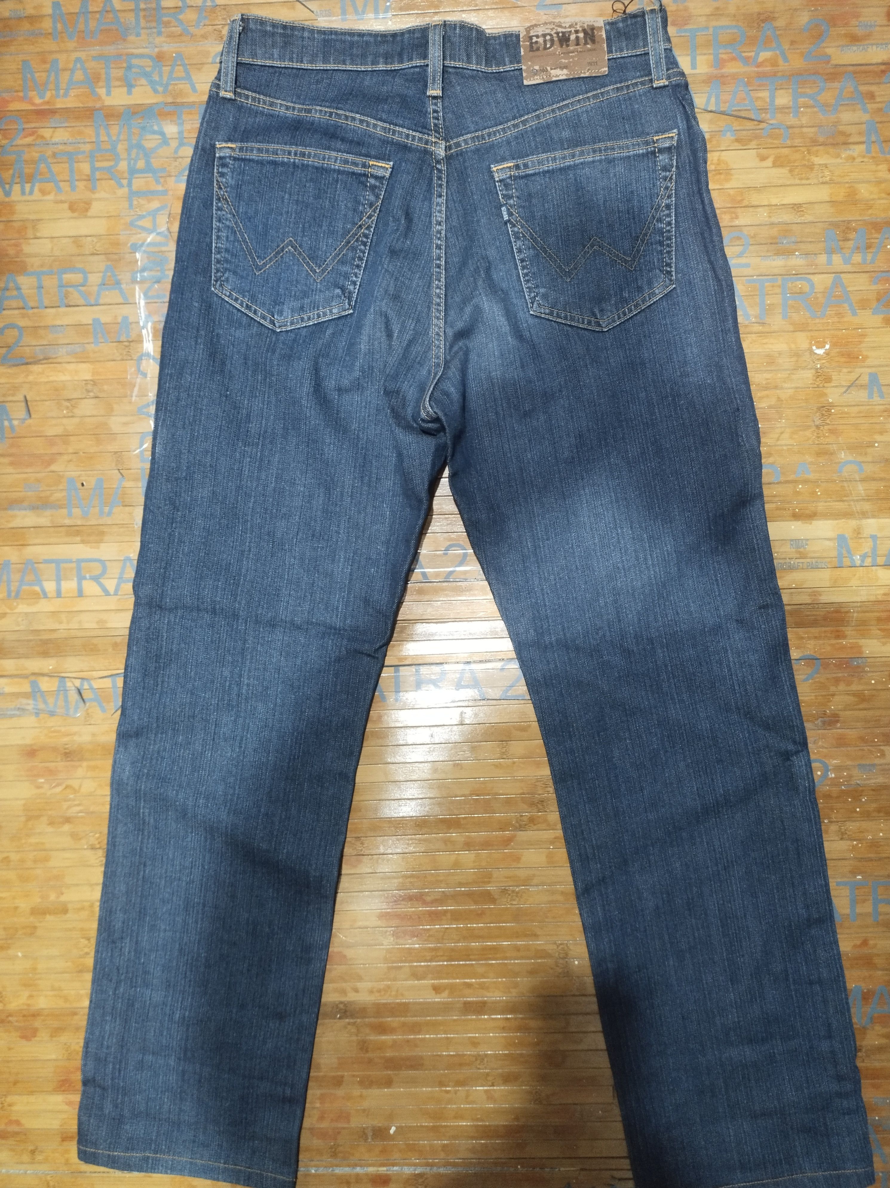 Genuine Leather × Japanese Brand Jeans Edwin 403 "International Basics/Genuine Quality Size US 31 - 2 Thumbnail