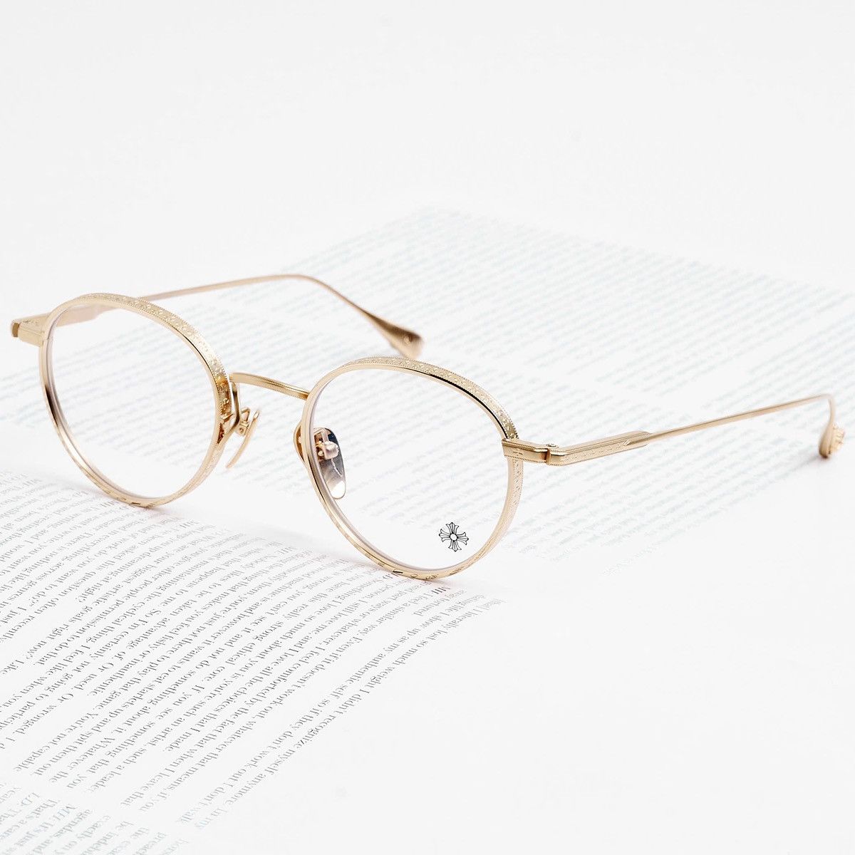 Chrome Hearts CHROME HEARTS THICK GOLD PLATED/MATTE GOLD PLATED GLASSES Size ONE SIZE - 2 Thumbnail