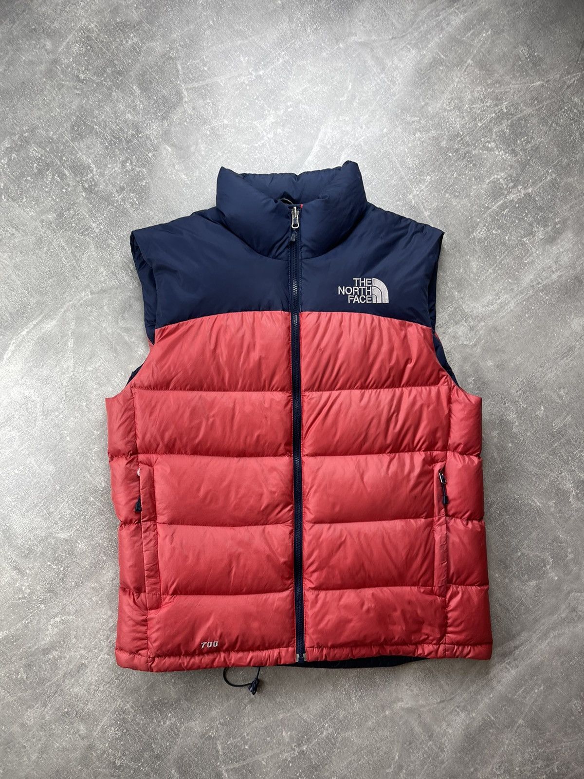 The North Face × Vintage The North Face 700 Down Puffer Vest Red Goose Down Korea Size US M / EU 48-50 / 2 - 2 Thumbnail