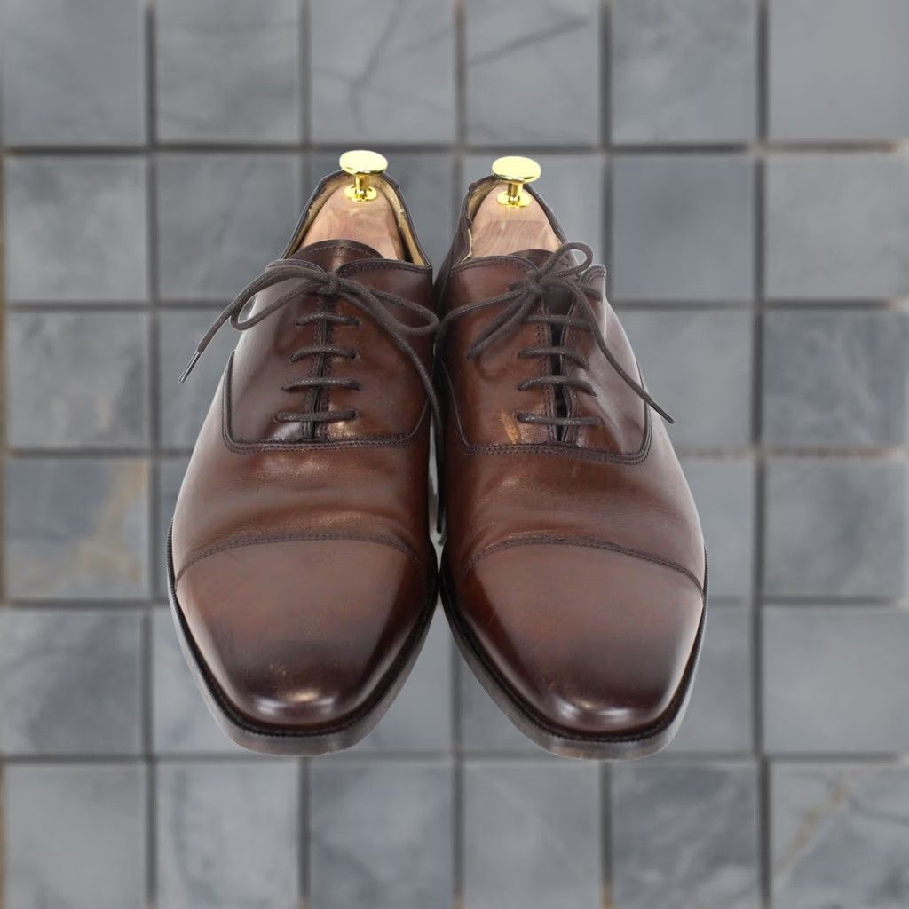 Suitsupply Formal Shoes Men's Eu44 Brown Genuine Leather Lace-Up Flat Classic Low Top, Men's (Size 10)
