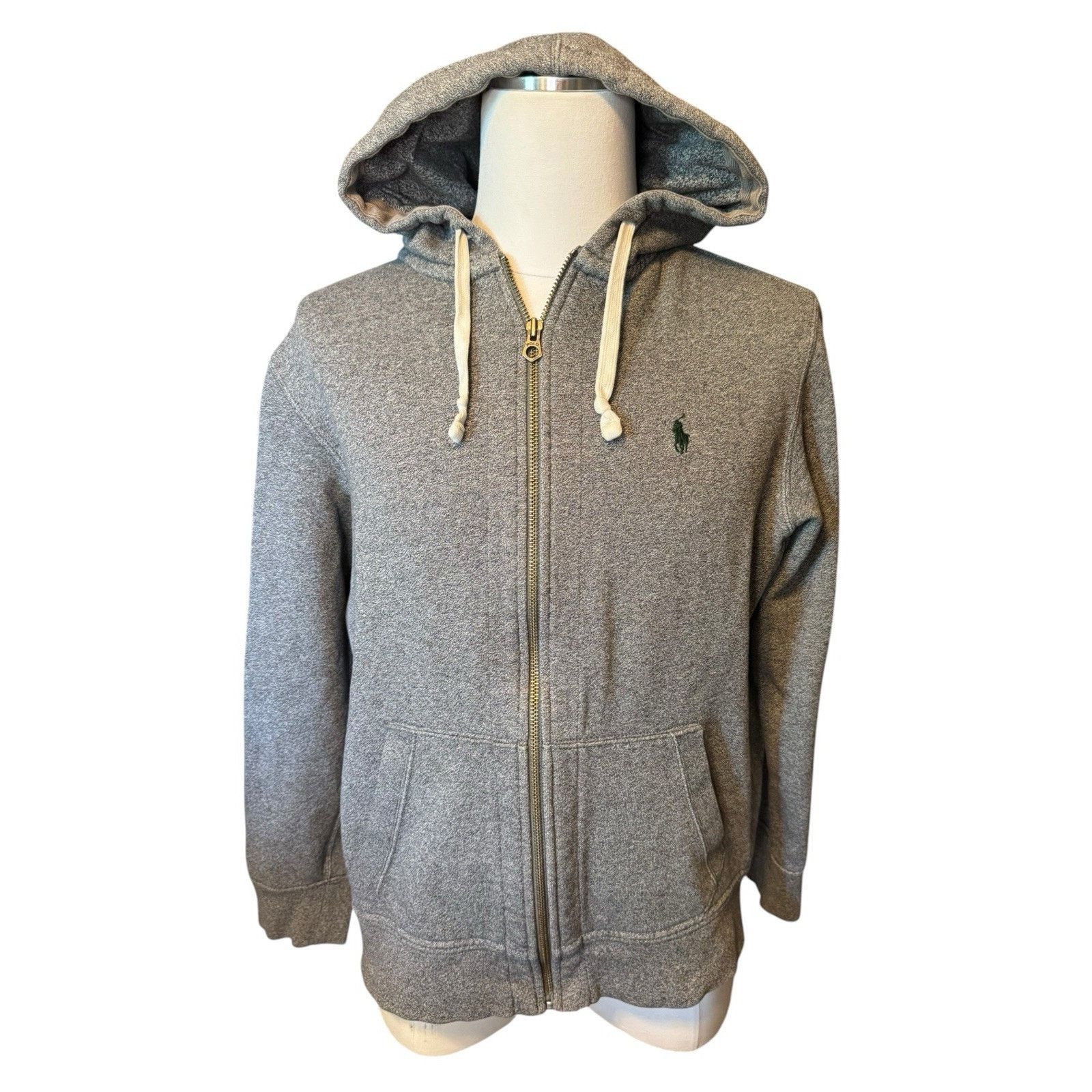 Polo Ralph Lauren Polo Ralph Lauren Gray Full Zip Hoodie w/ Pockets Size US XL / EU 56 / 4 - 1 Thumbnail