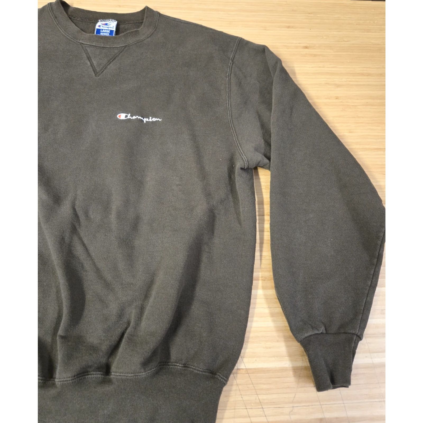 Champion Champion Sweatshirt Mens Large Brown Crewneck Pullover Embroidered Logo Fleece Heavyweight Classic Sports Size US L / EU 52-54 / 3 - 2 Thumbnail