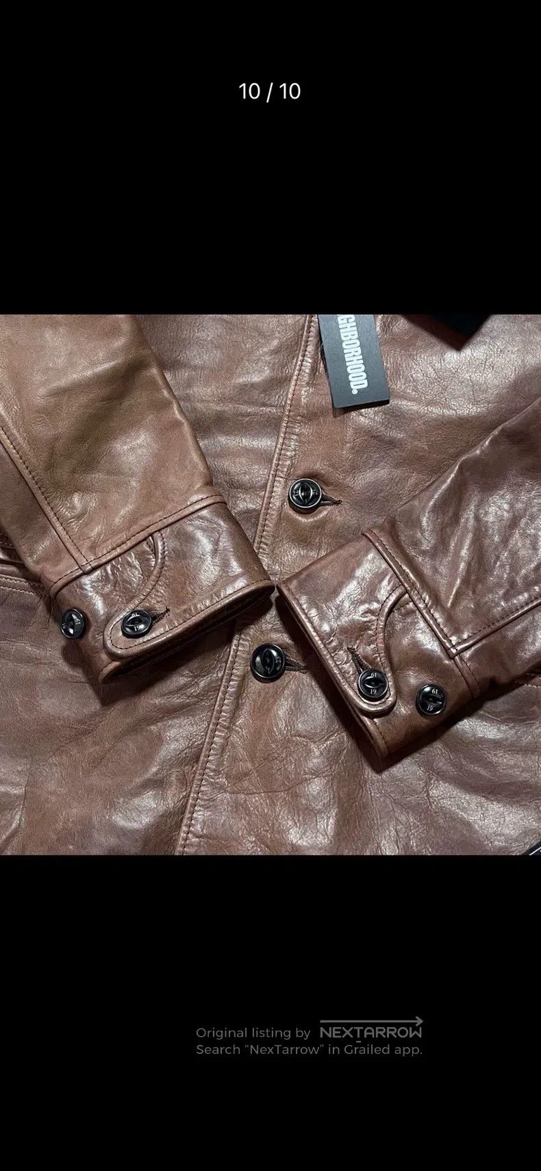 Neighborhood Neighborhood Horse leather conductor's jacket, size S Size US S / EU 44-46 / 1 - 9 Thumbnail