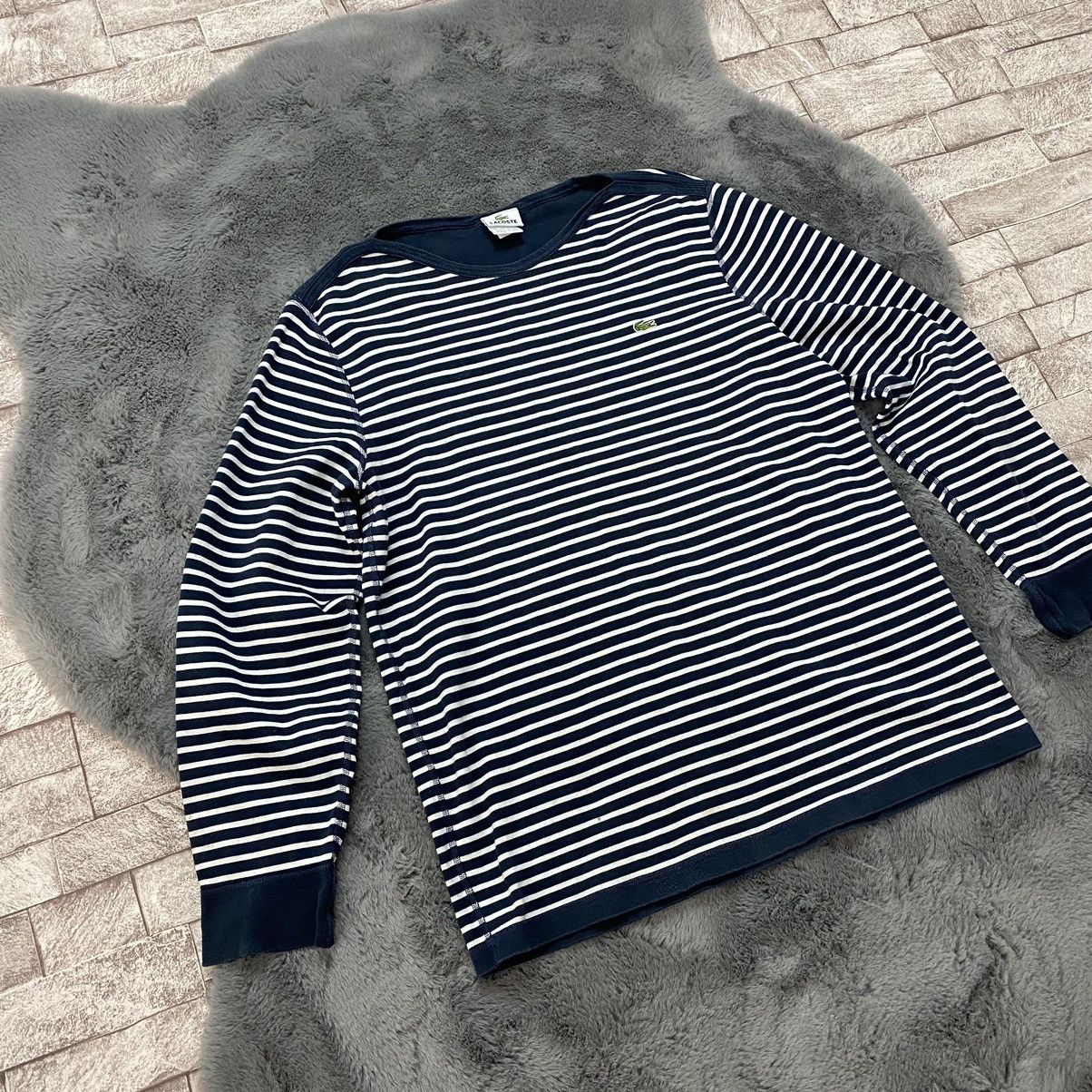 Japanese Brand × Lacoste Vintage Lacoste Sweater Striped Mini Logo Avant Garde Luxury Size US M / EU 48-50 / 2 - 3 Thumbnail