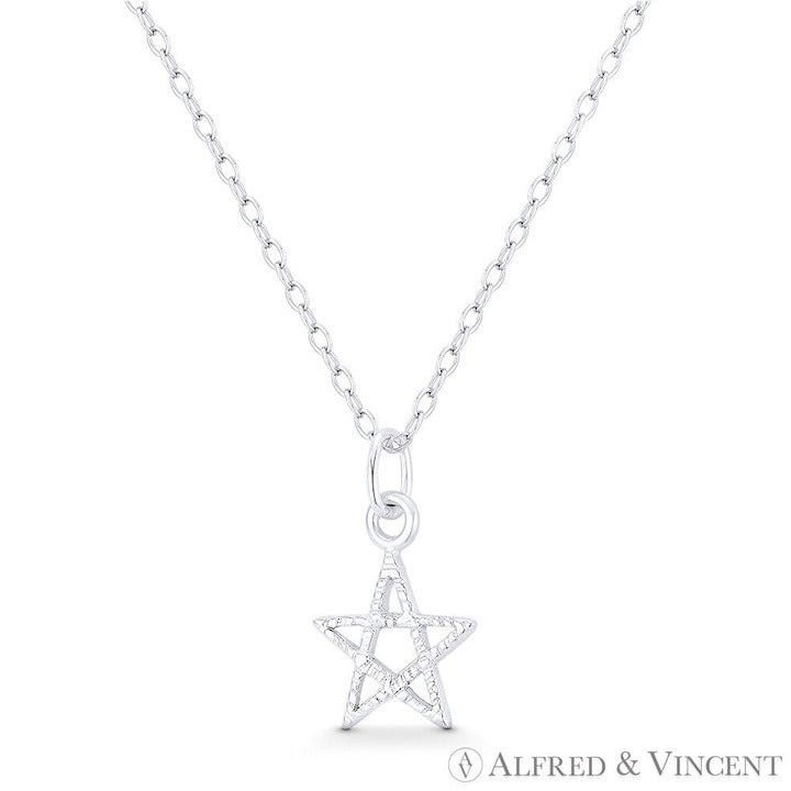 Other Tiny 5-Point Star Celestial Charm Sterling Silver Pendant Size ONE SIZE - 1 Preview