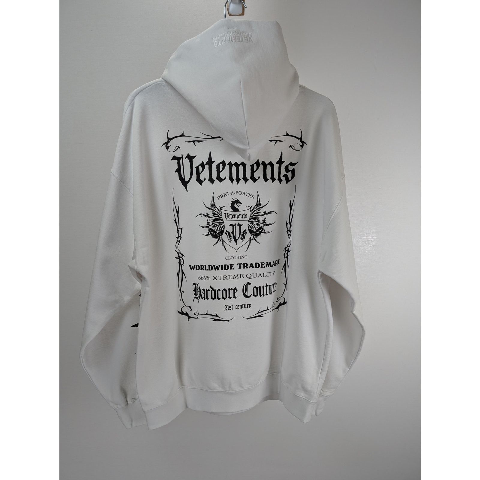 Vetements o1rshd1 Pret a Porter Hoodie in White Size US S / EU 44-46 / 1 - 9 Thumbnail