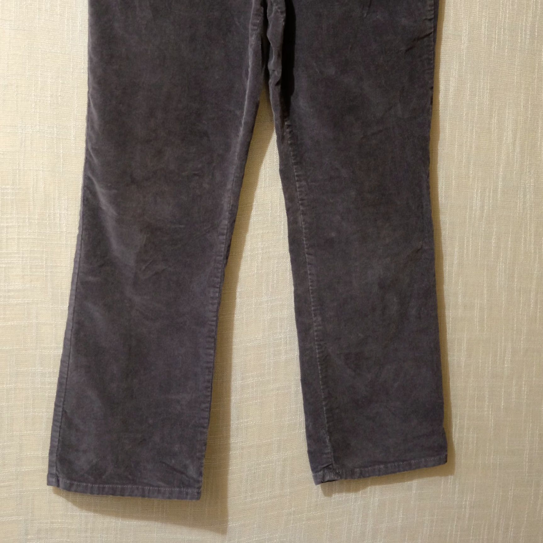 Gloria Vanderbilt Gloria Vanderbilt Corduroy Pants Gray High-Rise Straight Womens 14 Short #A14-7 Size 36" / US 14 / IT 50 - 3 Thumbnail