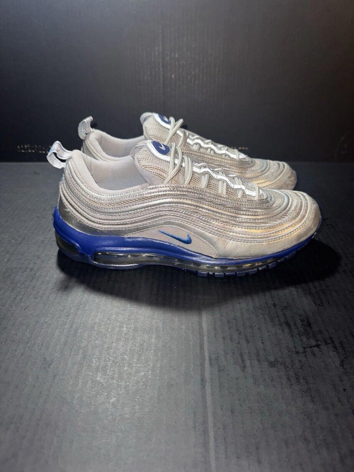 HOT Silver Air Max 97 Grey White And Blue Nike Men's Air Max 97