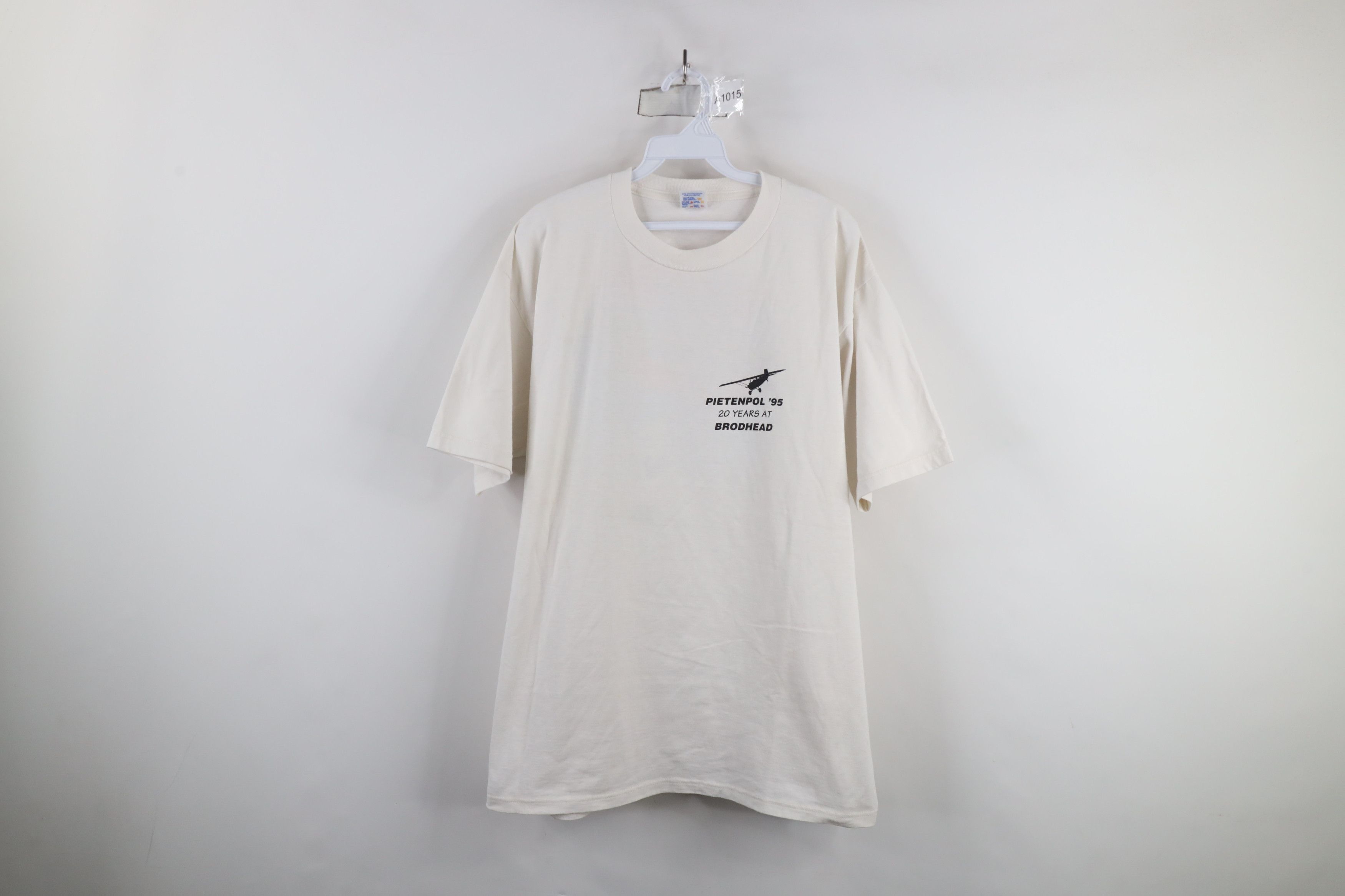 Vintage Vintage 90s At Brodhead Pietenpol Airplane T-Shirt White USA Size US XL / EU 56 / 4 - 1 Thumbnail