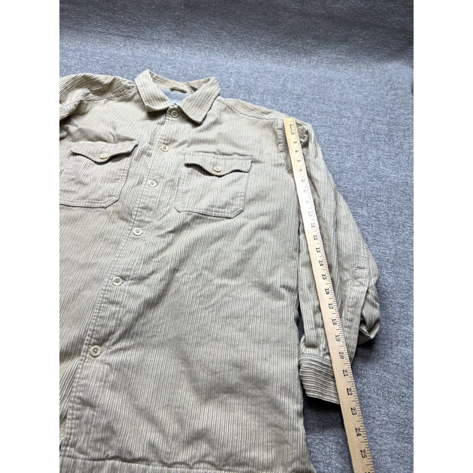 Vintage VINTAGE L.L.Bean Shirt Jacket Beige Corduroy Fleece Lined Tan Beige XL Women Size XL / US 12-14 / IT 48-50 - 6 Thumbnail
