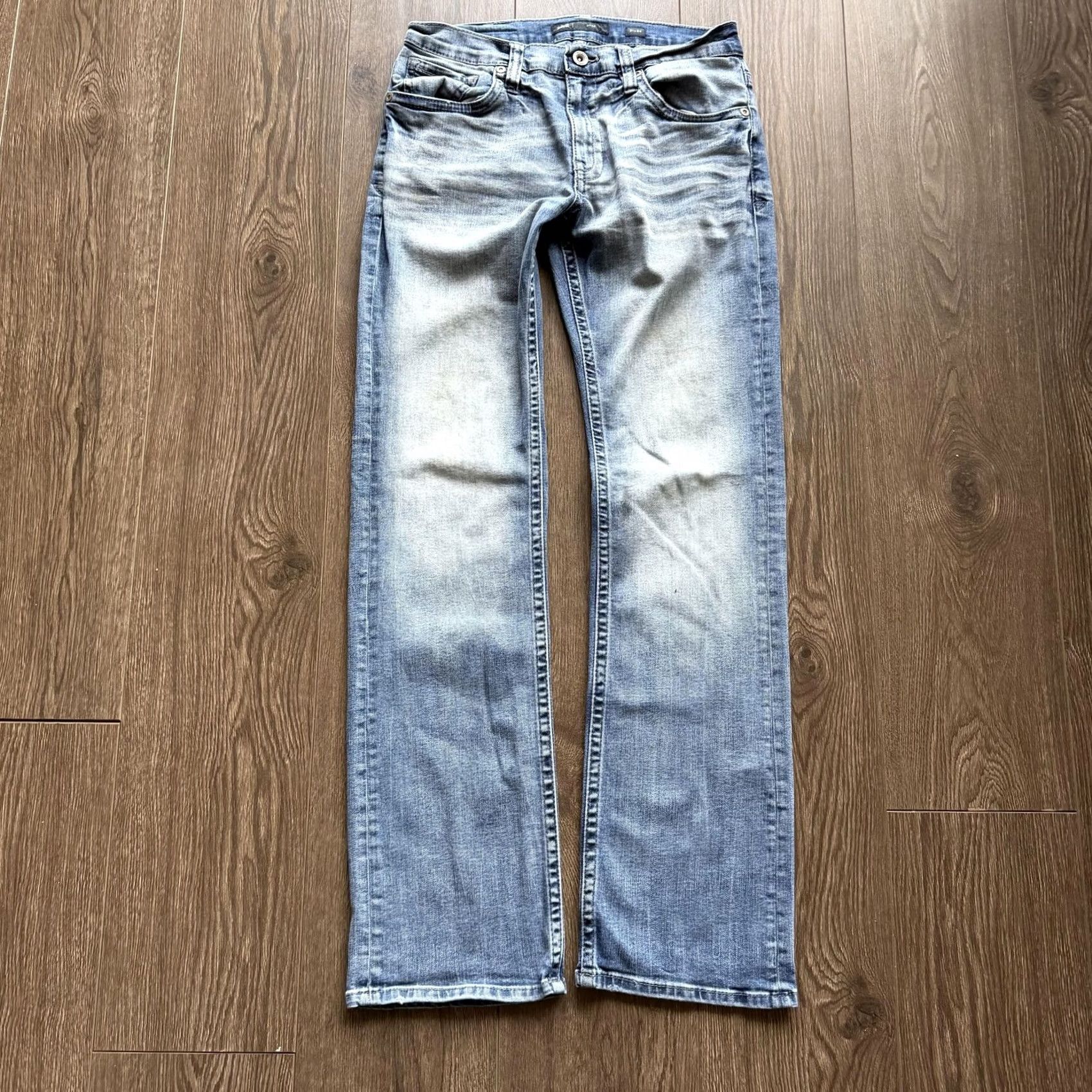 BKE BKE Jake Jeans 31x34 Blue Medium Wash Relaxed Bootcut Denim Mens Size US 31 - 4 Thumbnail