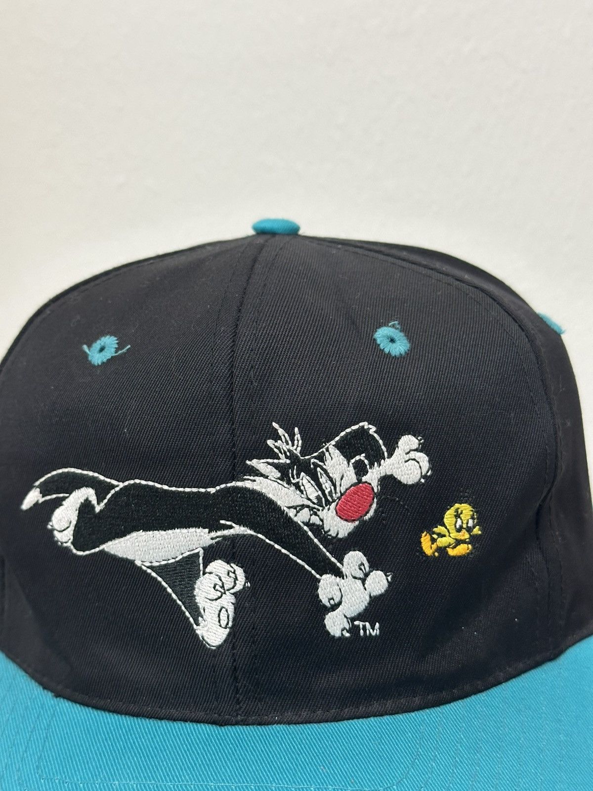 Warner Bros Vintage 90s Looney Tunes 1993 Drew Pearson Snapback Size ONE SIZE - 2 Thumbnail