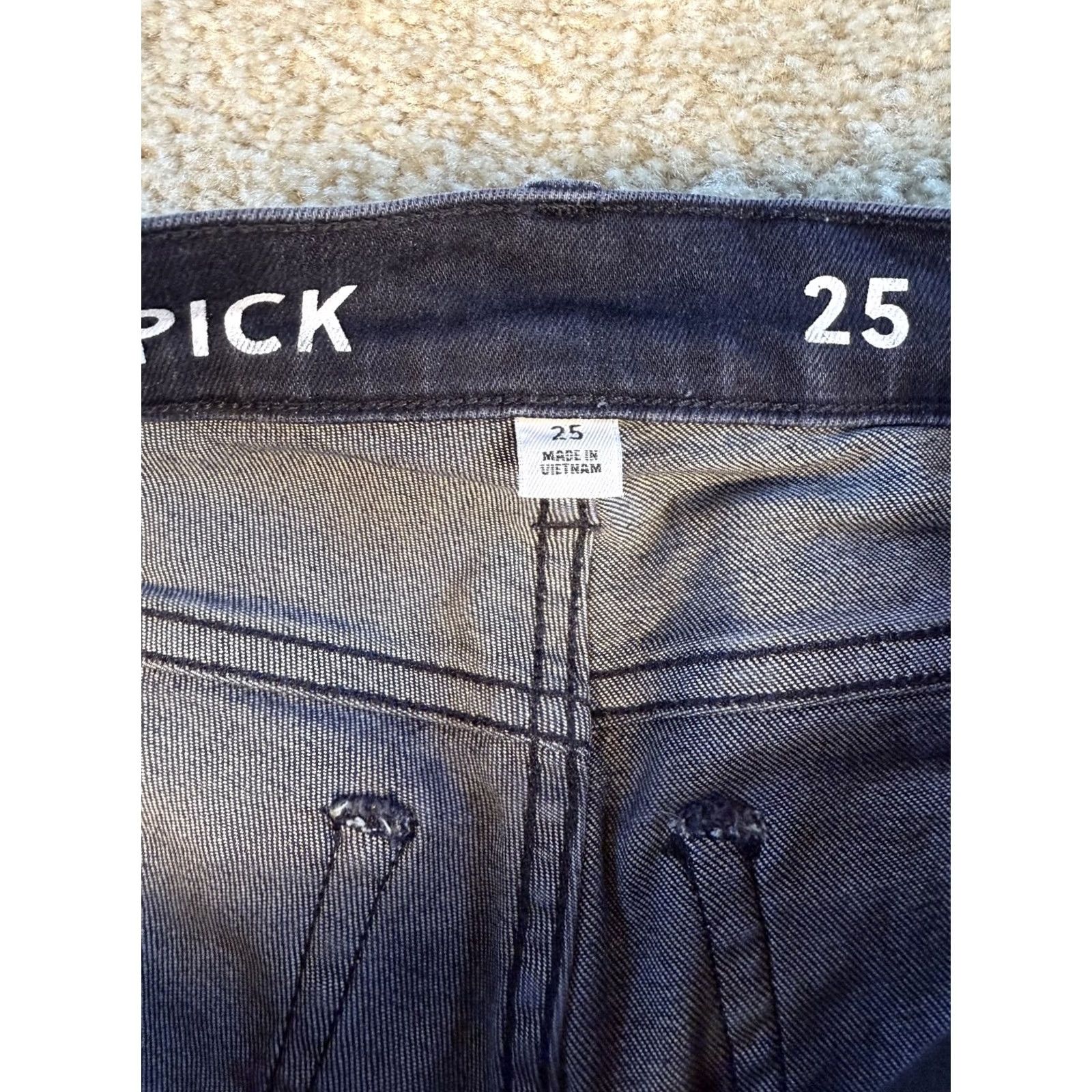 J.Crew J.CREW Women Jeans Skinny Mid Rise 27 x27 Dark Wash Stretch 8" Toothpick D251 Size 42" / US 20 - 6 Thumbnail