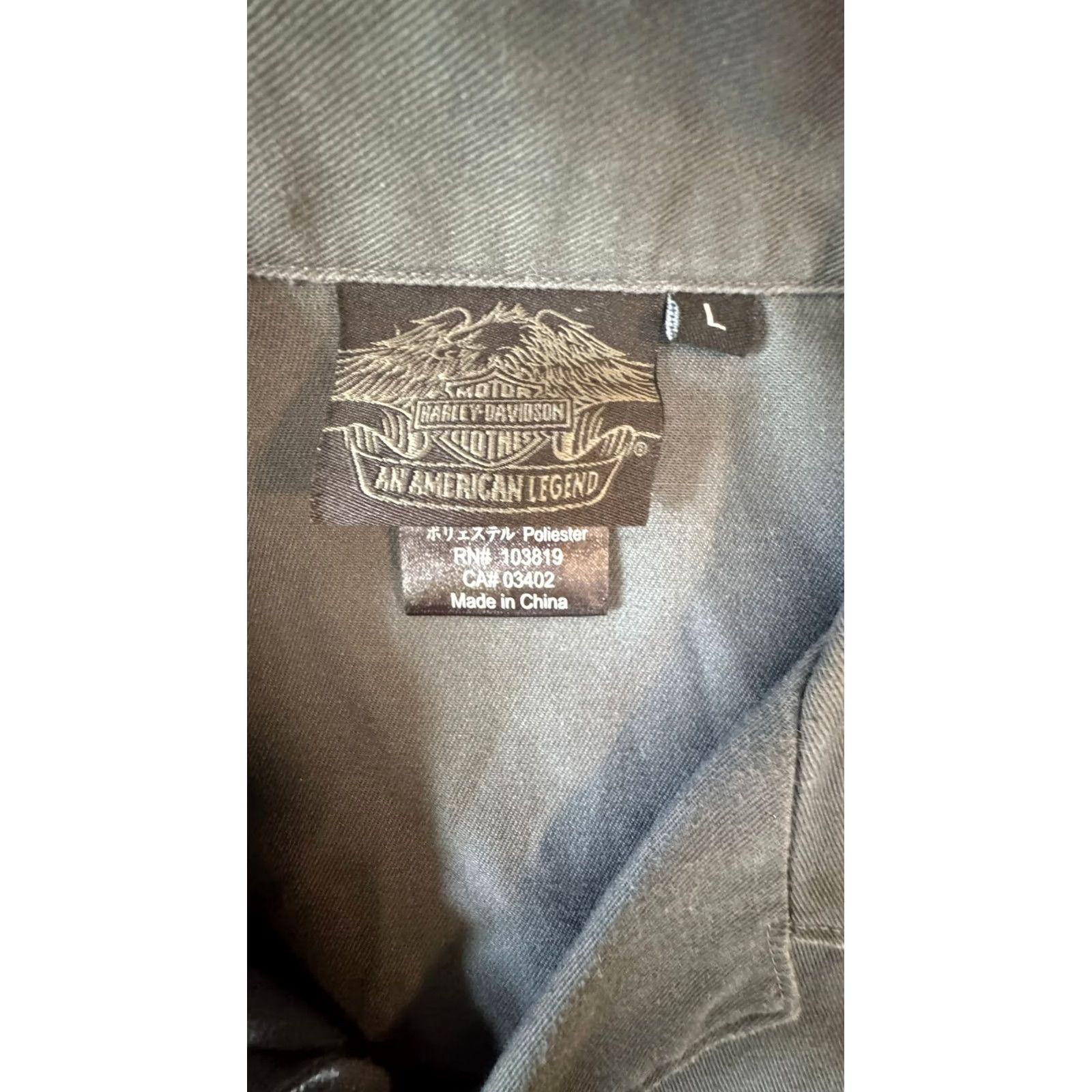 Harley Davidson Harley-Davidson Short Sleeve Button-Up Men’s Large Gray Garage Shirt Size US L / EU 52-54 / 3 - 2 Thumbnail