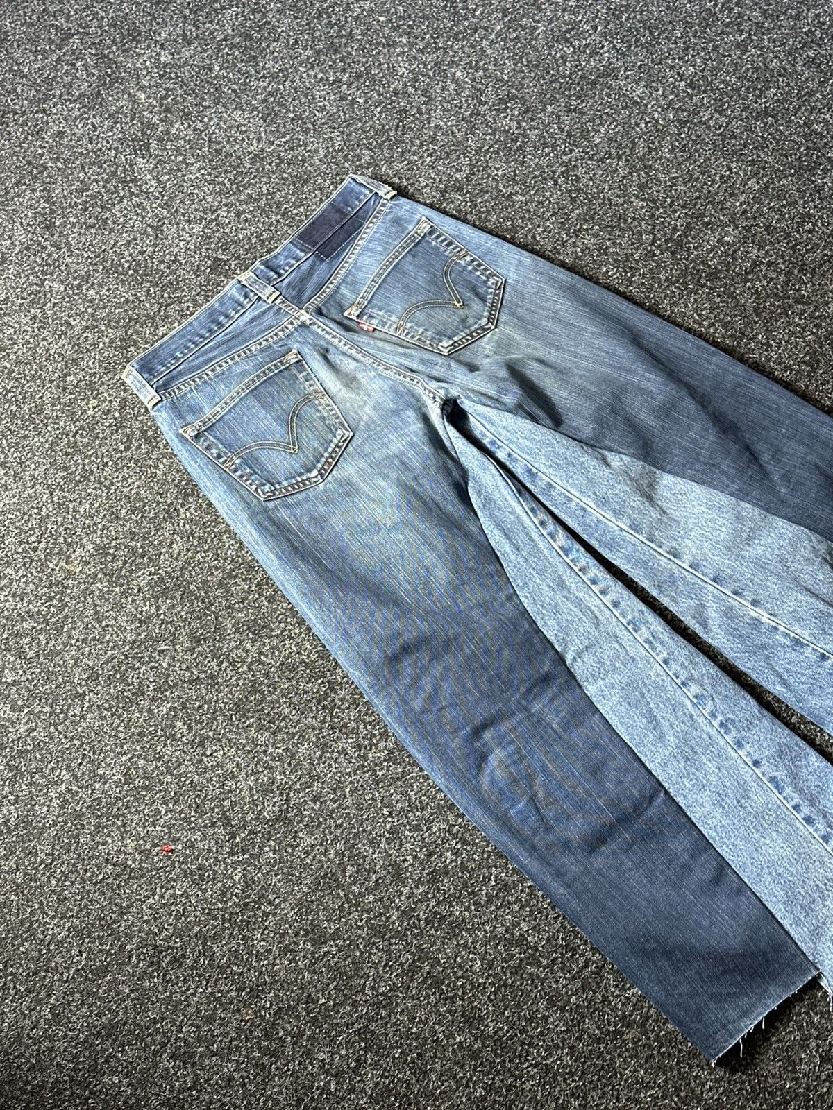 If Six Was Nine × Levi's 🚨GRAIL CUSTOM DENIM JEANS 2in1 ULTRA BAGGY Y2K JAPANESE STYL Size US 32 / EU 48 - 10 Thumbnail