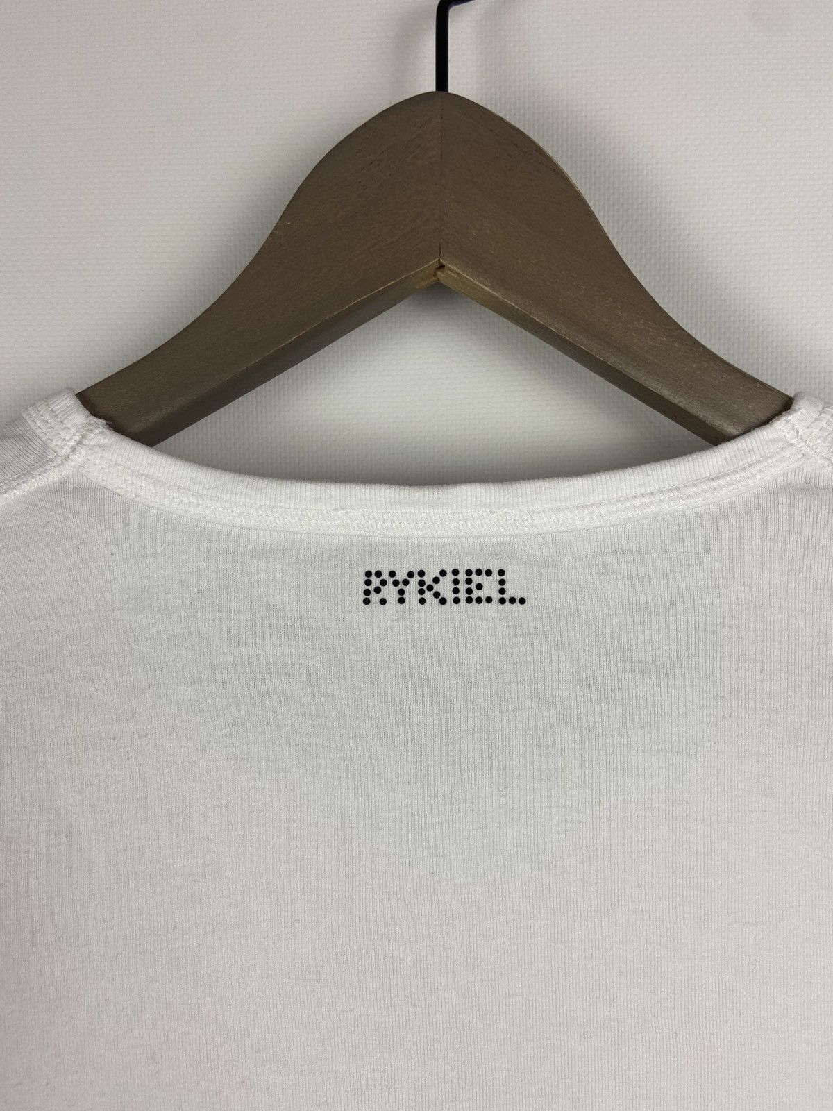 Designer × Sonia Rykiel Sonia Rykiel White Long Sleeve Graphic Tee "Lady" Blouse Size XL / US 12-14 / IT 48-50 - 13 Thumbnail