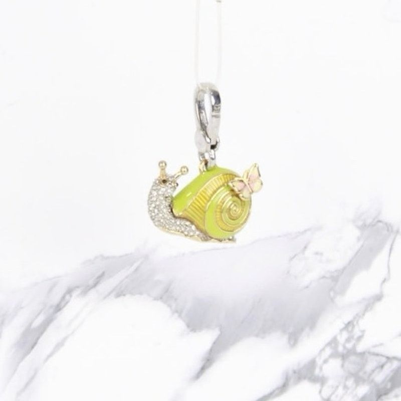 Juicy Couture Juicy Couture Snail Charm w/Green Shell Pink Butterfly Size ONE SIZE - 2 Thumbnail