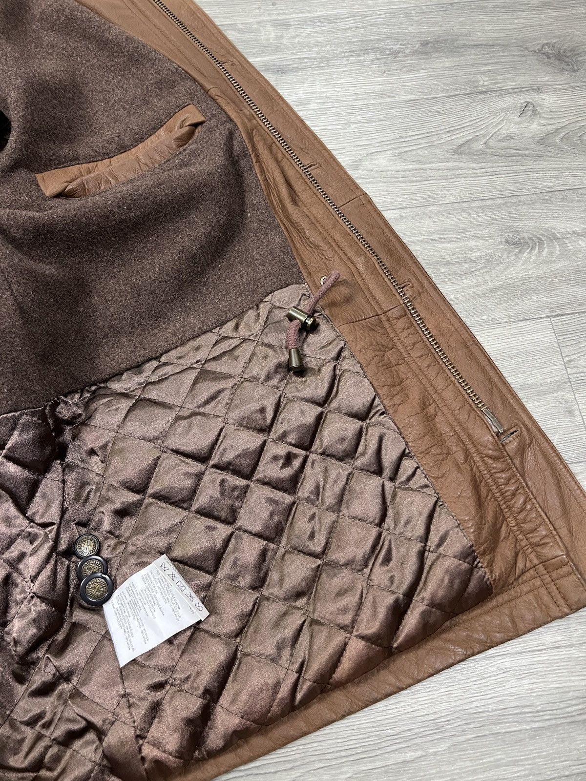 Timberland Vintage Timberland Leather Barn Jacket Brown Multi-Pocket Size US S / EU 44-46 / 1 - 14 Thumbnail