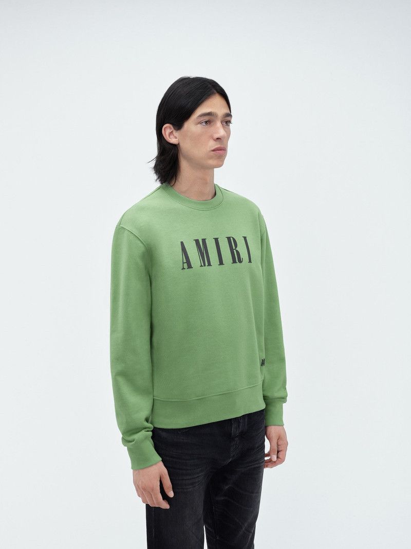 Amiri o1gr1nt0426 Core Logo Crew Mineral Sweatshirt in Green Size US L / EU 52-54 / 3 - 4 Thumbnail
