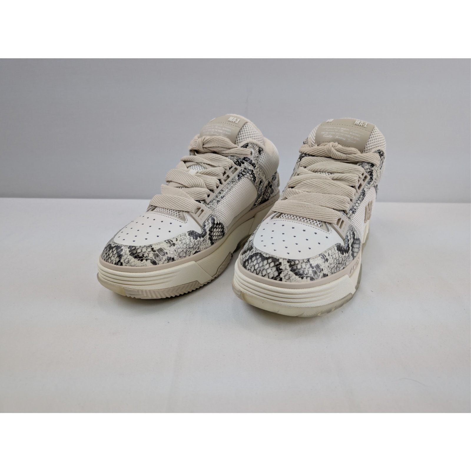 Amiri o1rshd1 Snake MA-1 Top Low Sneakers in Alabaster Size US 11 / EU 44 - 5 Thumbnail