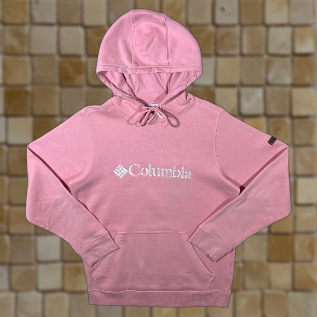 Vintage **Columbia Sportswear Embroidered Logo Spellout Pink Hoodie Men's Small** User: Columbia Sportswear Embroidered Logo Spellout Pink Hoodie Small Men's Size US S / EU 44-46 / 1 - 1 Thumbnail