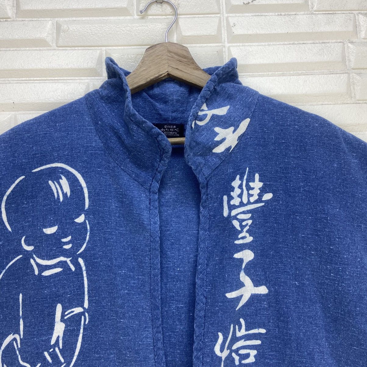 Japanese Brand Vintage Japanese Traditional Indigo Sleeveless Buttonless Size US L / EU 52-54 / 3 - 6 Thumbnail
