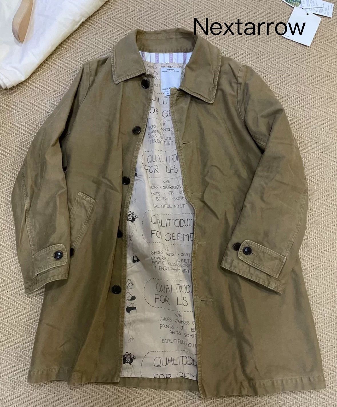 16ss VISVIM HERGE COAT DMGD CHINO カーキ（SHIPS(シップス