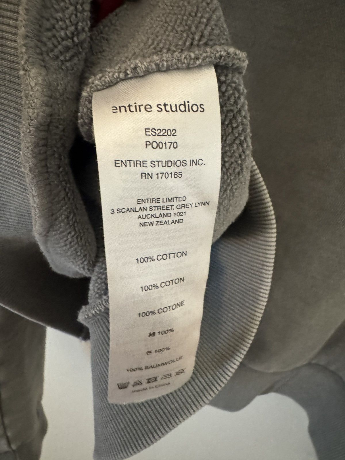 Entire Studios Entire Studios Eternal Full Zip Hoodie “Rhino” – Size L Size US L / EU 52-54 / 3 - 9 Thumbnail
