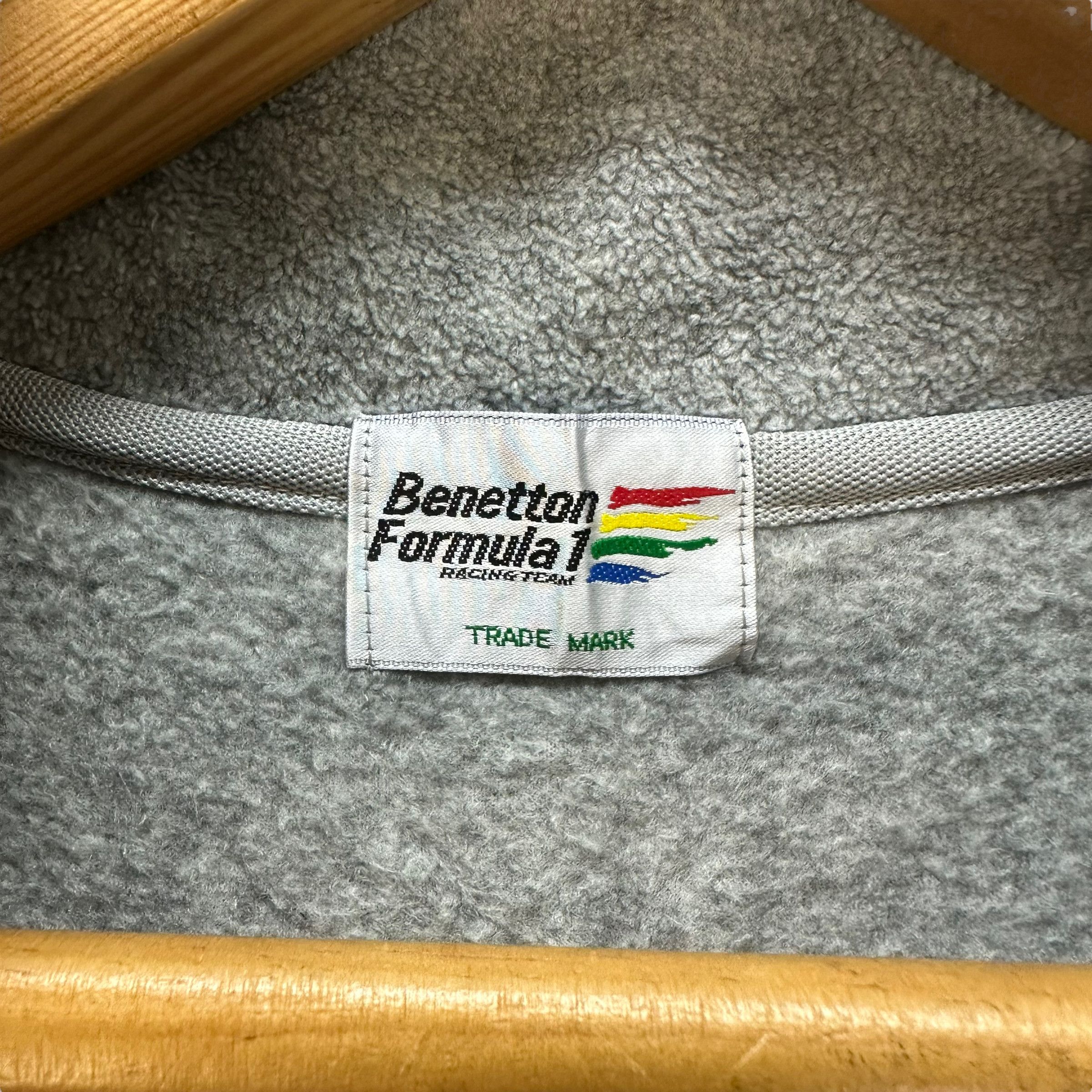 Benetton BENETTON FORMULA 1 RACING TEAM HALF ZIP FLEECE #8075-200 Size US M / EU 48-50 / 2 - 7 Thumbnail