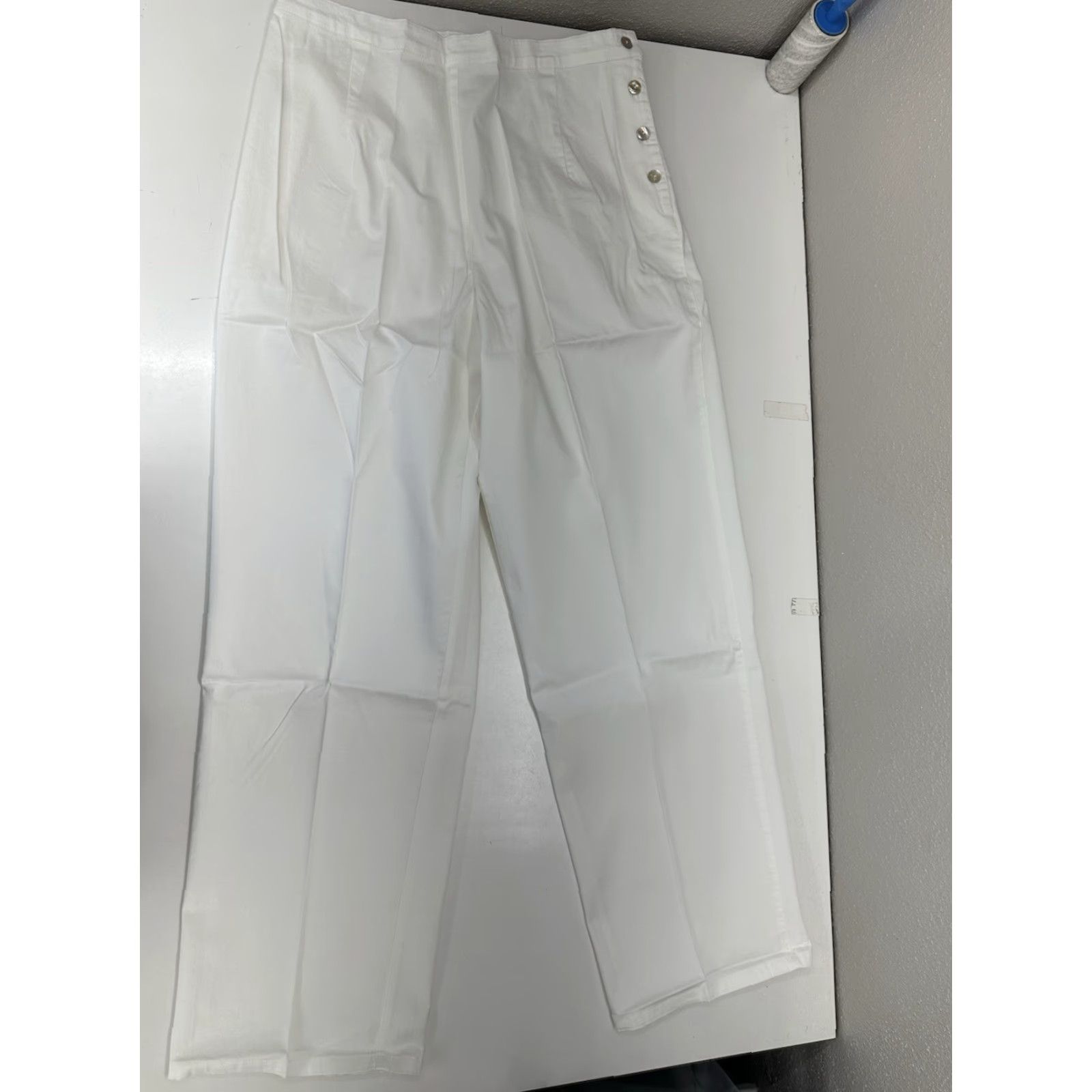 Orvis Orvis Womens Pants Size 16 White Side-Button City Pants USA Made Size 38" / US 16 / IT 52 - 7 Thumbnail
