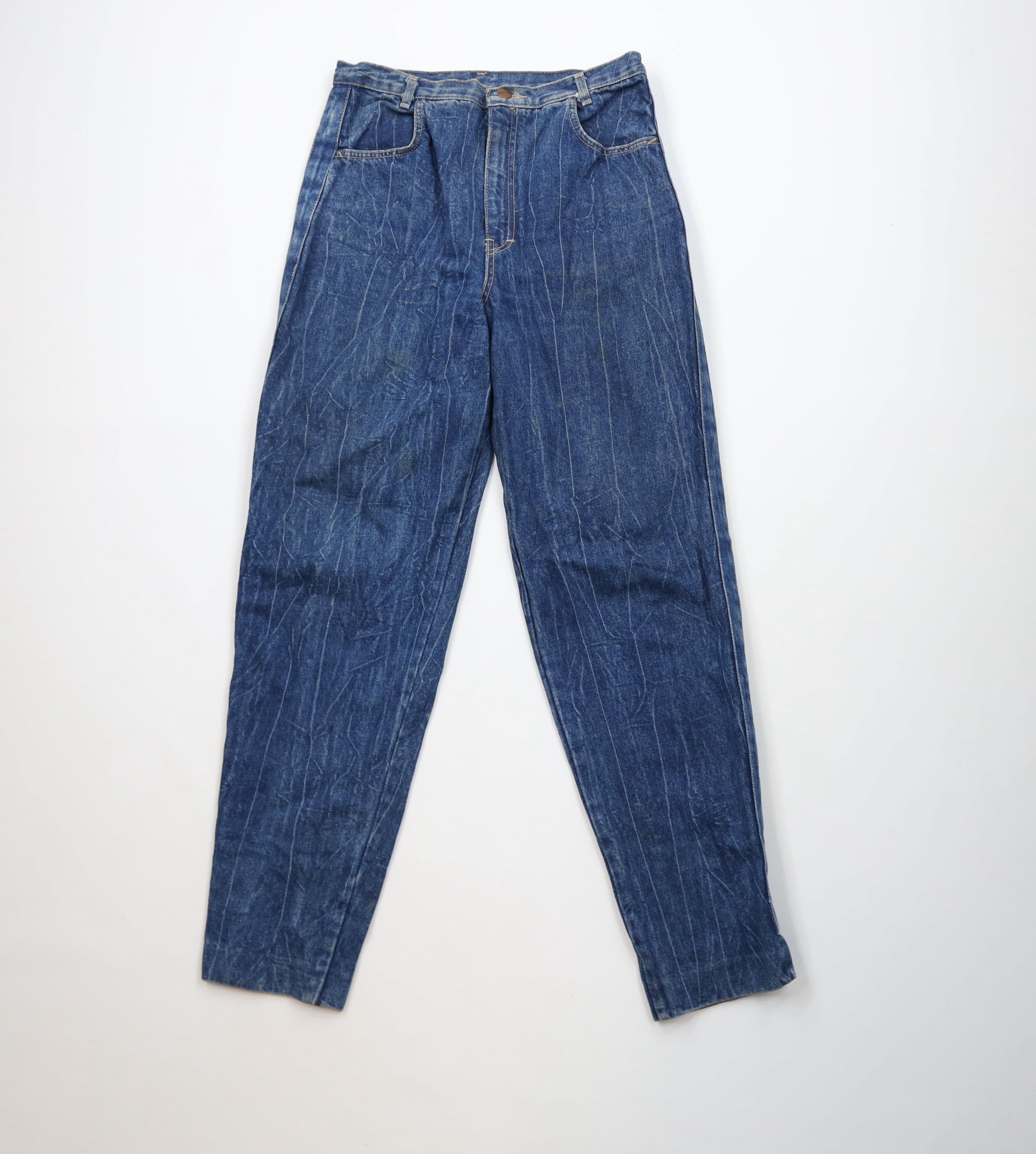 Vintage Vintage 90s Streetwear Acid Wash Tapered Leg Denim Jeans Size 36" / US 14 / IT 50 - 1 Thumbnail