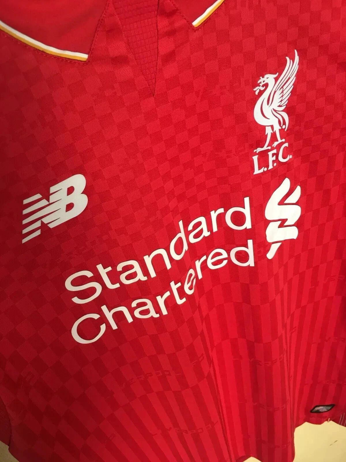 New Balance FC LIVERPOOL 2015 2016 HOME FOOTBALL JERSEY SOCCER SHIRT Size US S / EU 44-46 / 1 - 4 Thumbnail
