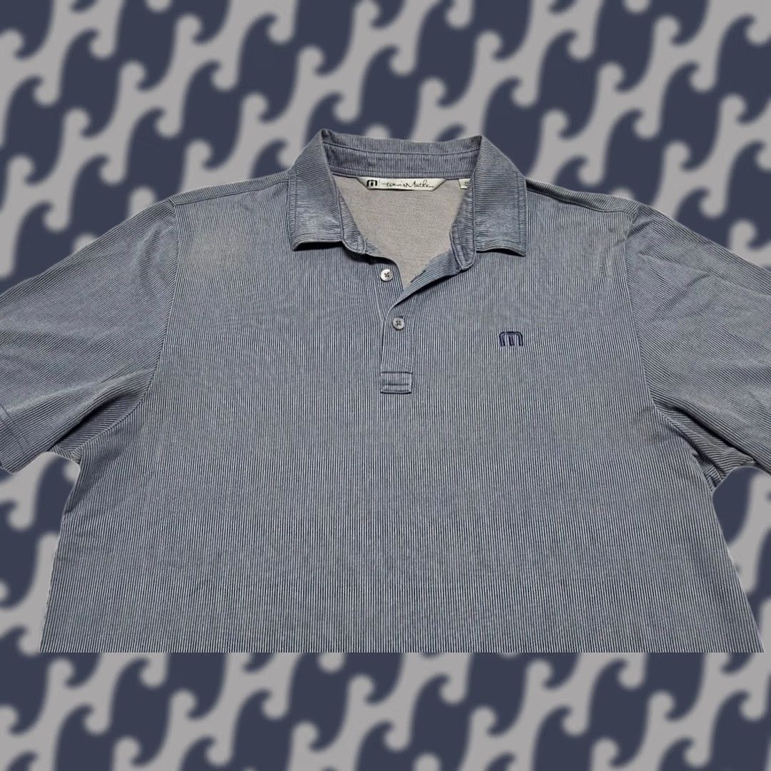 TravisMathew Travis Mathew Men’s Polo Golf Shirt Size M Blue Striped Short Sleeve Polo Shirt Mens Golf Shirt Size US M / EU 48-50 / 2 - 1 Thumbnail