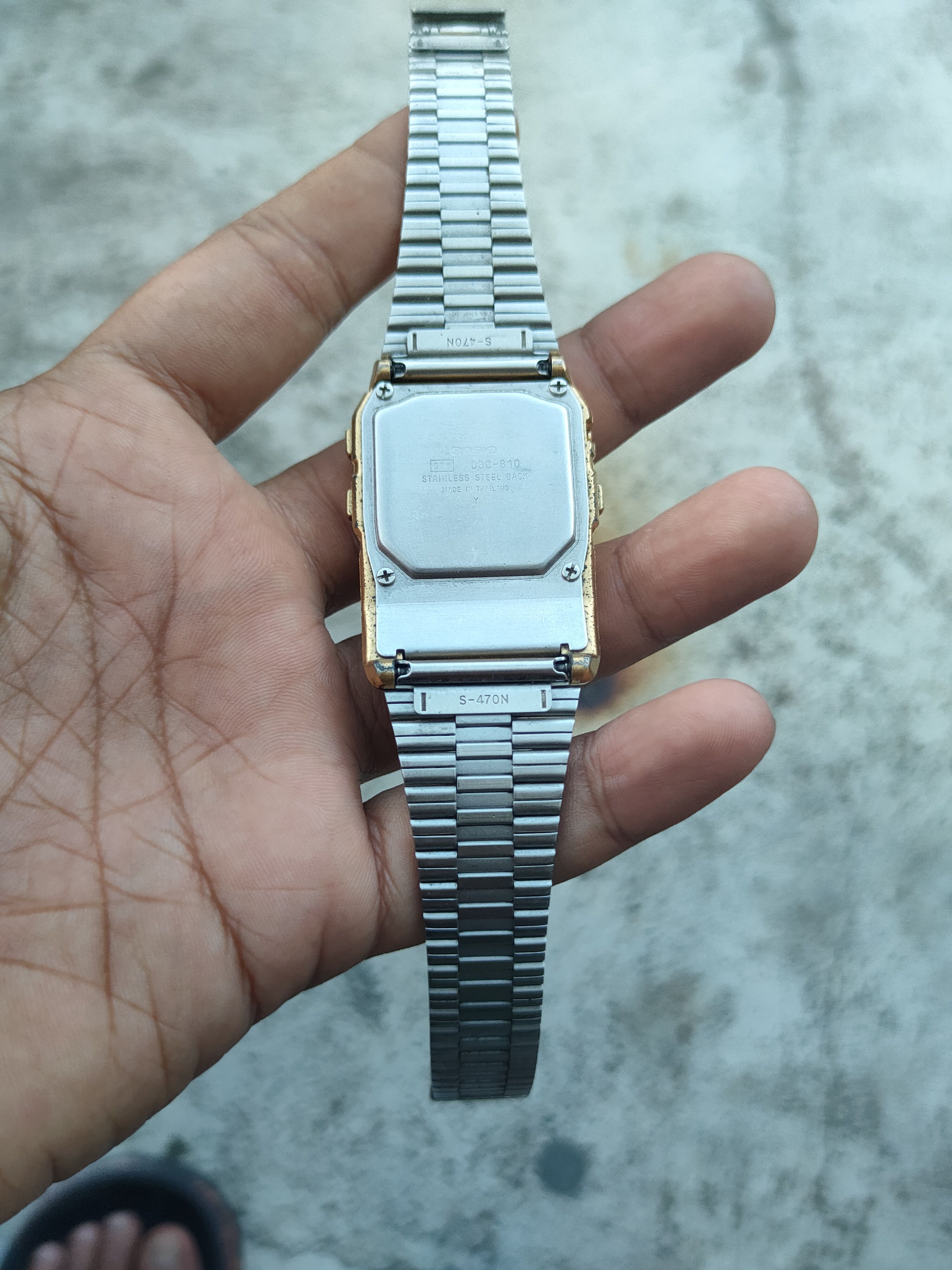 Casio Casio Data Bank DBC610 worn gold watch japan Size ONE SIZE - 5 Thumbnail